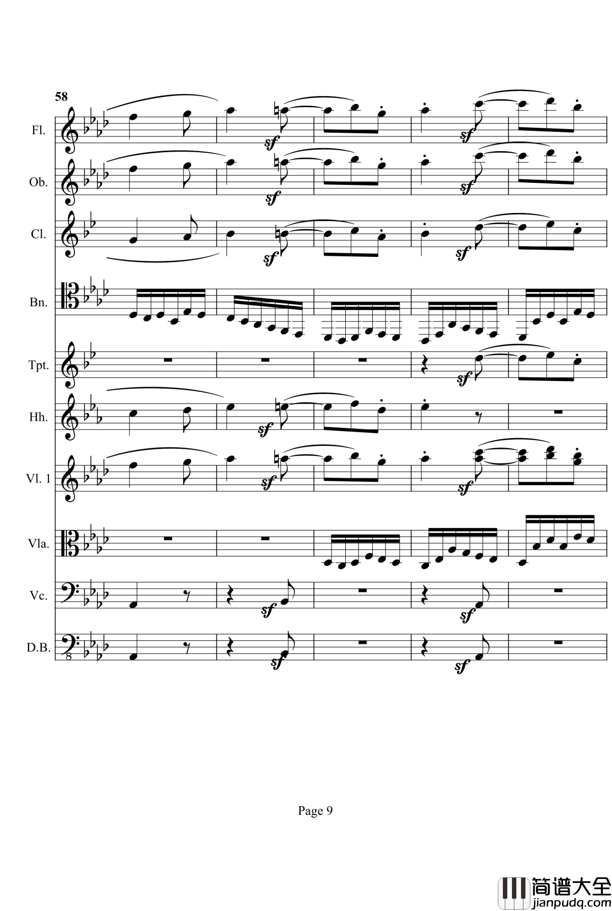 奏鸣曲之交响钢琴谱_第12首_Ⅱ_贝多芬_beethoven