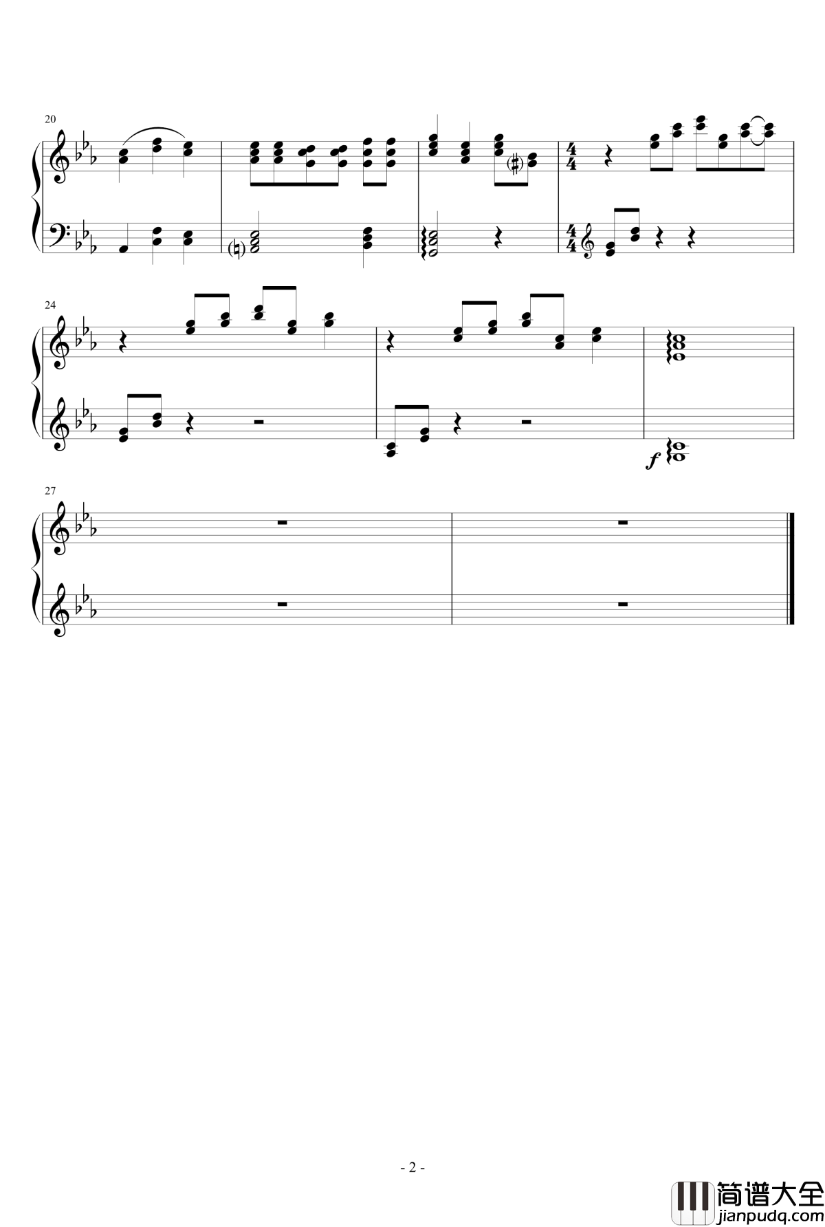 C小调即兴练习钢琴谱_幻战