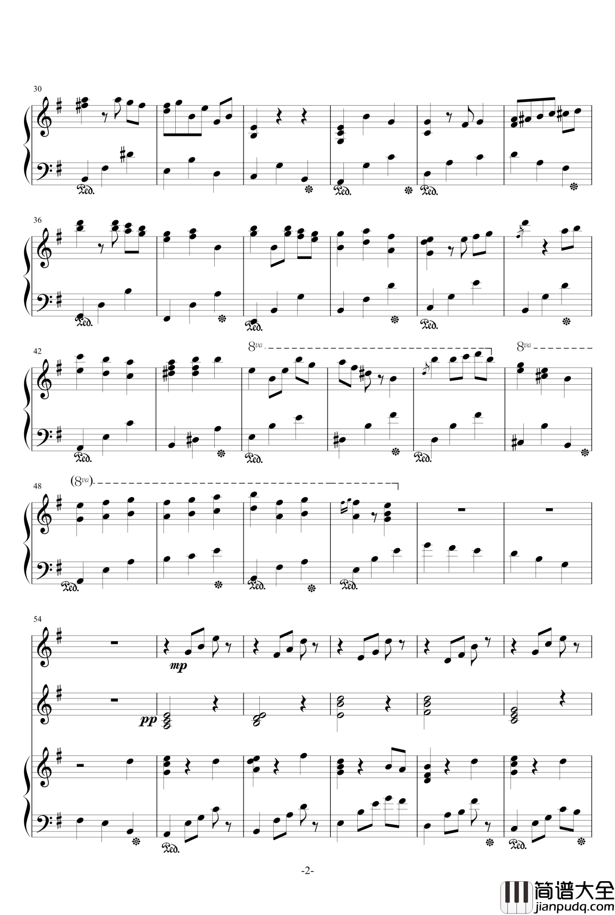 雪印钢琴谱_总谱_ellocz