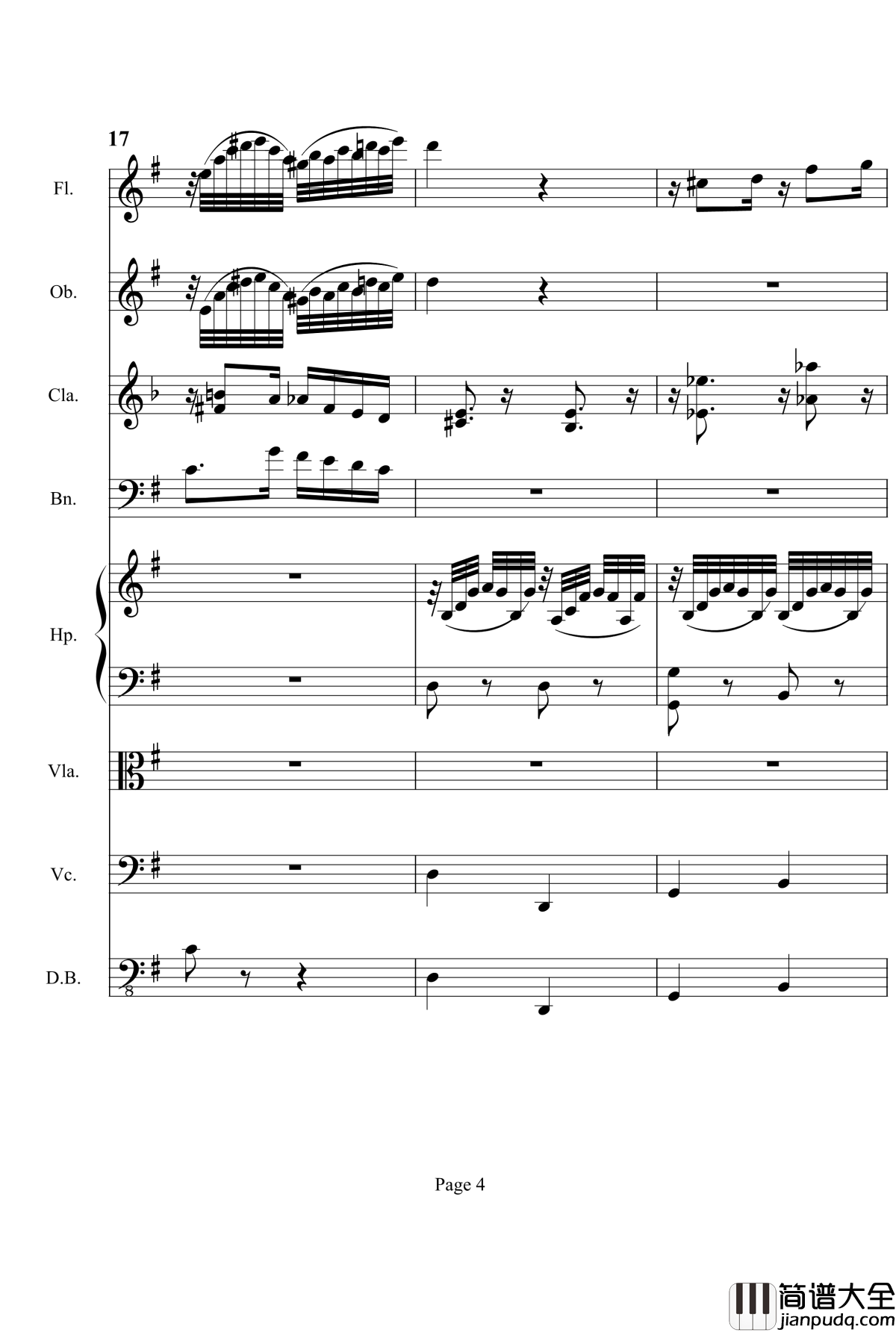 奏鸣曲之交响钢琴谱_第3首_Ⅱ_贝多芬_beethoven