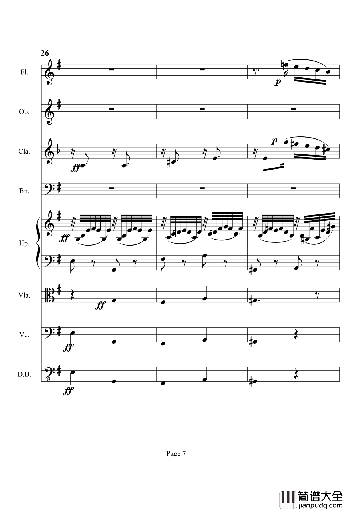 奏鸣曲之交响钢琴谱_第3首_Ⅱ_贝多芬_beethoven