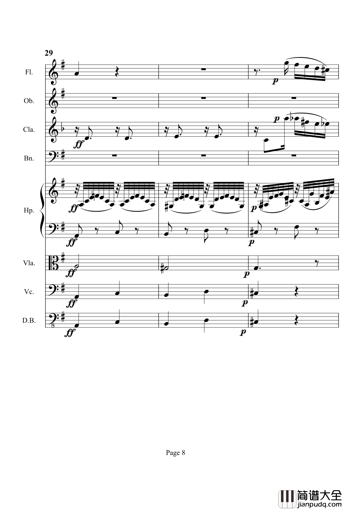 奏鸣曲之交响钢琴谱_第3首_Ⅱ_贝多芬_beethoven