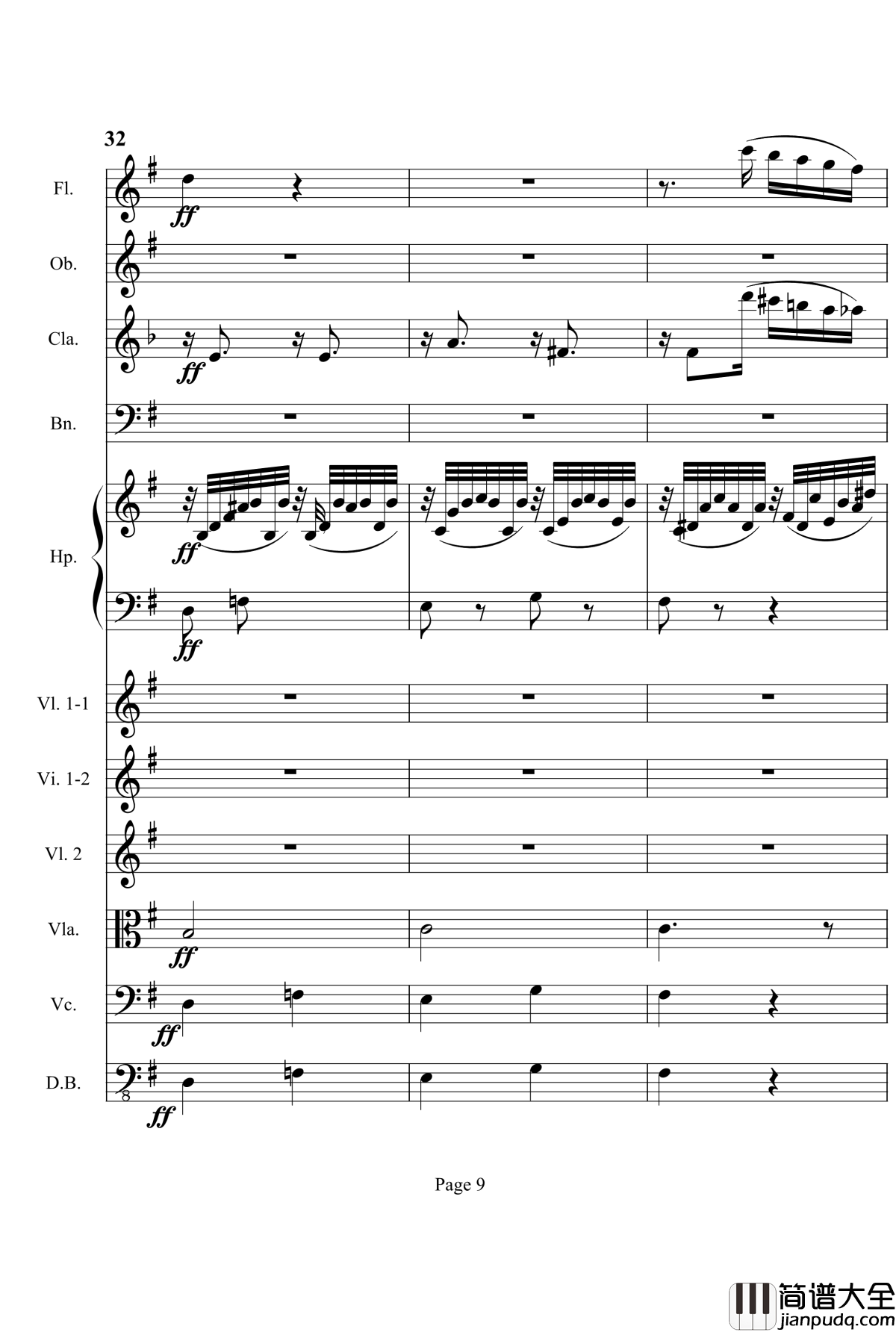 奏鸣曲之交响钢琴谱_第3首_Ⅱ_贝多芬_beethoven