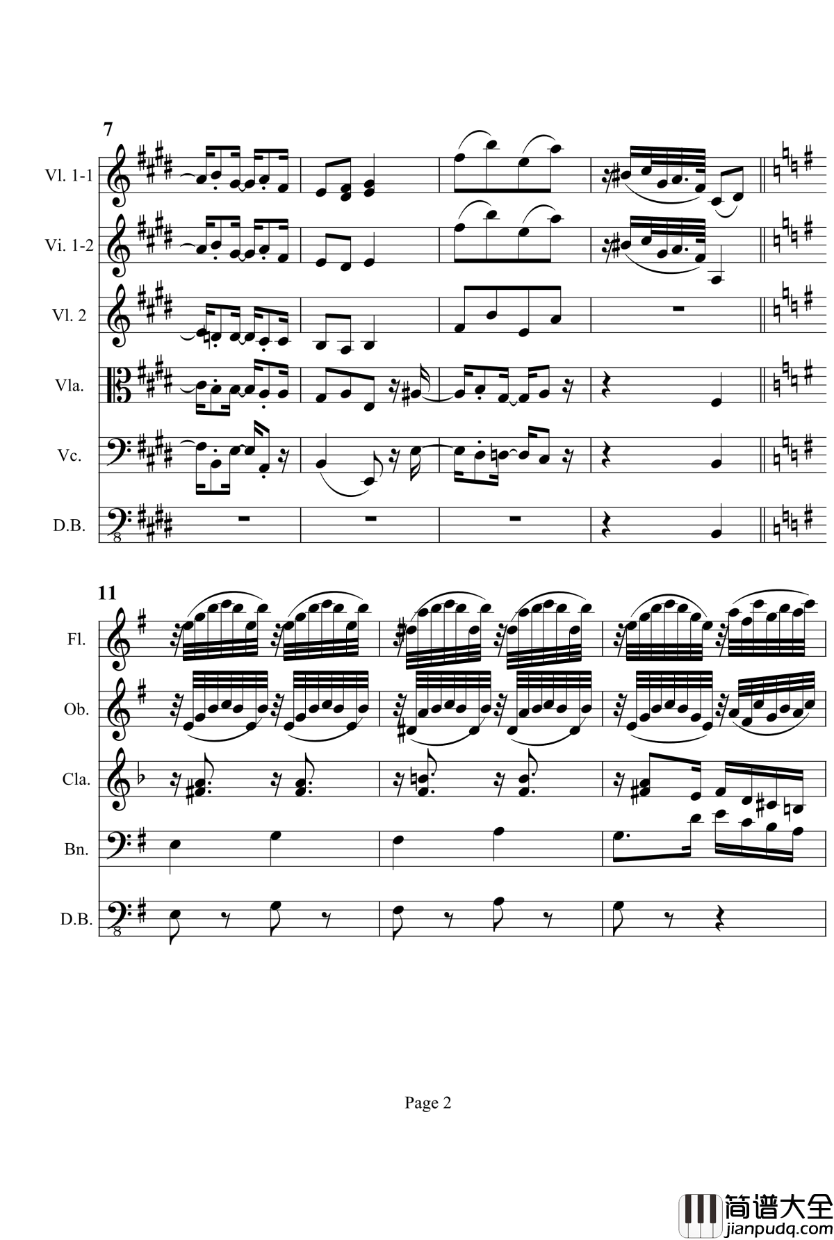 奏鸣曲之交响钢琴谱_第3首_Ⅱ_贝多芬_beethoven