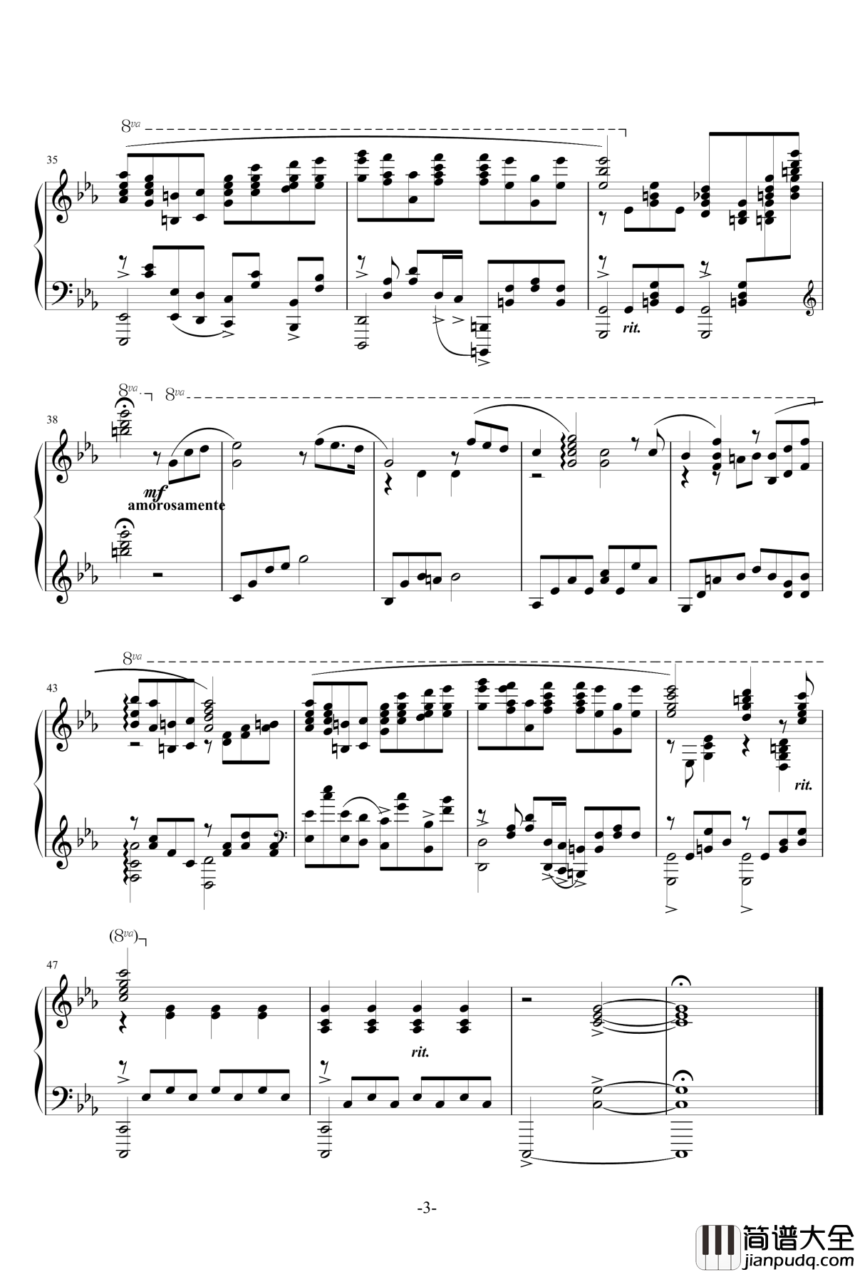 蕾姆挽歌钢琴谱_从零开始的异世界生活