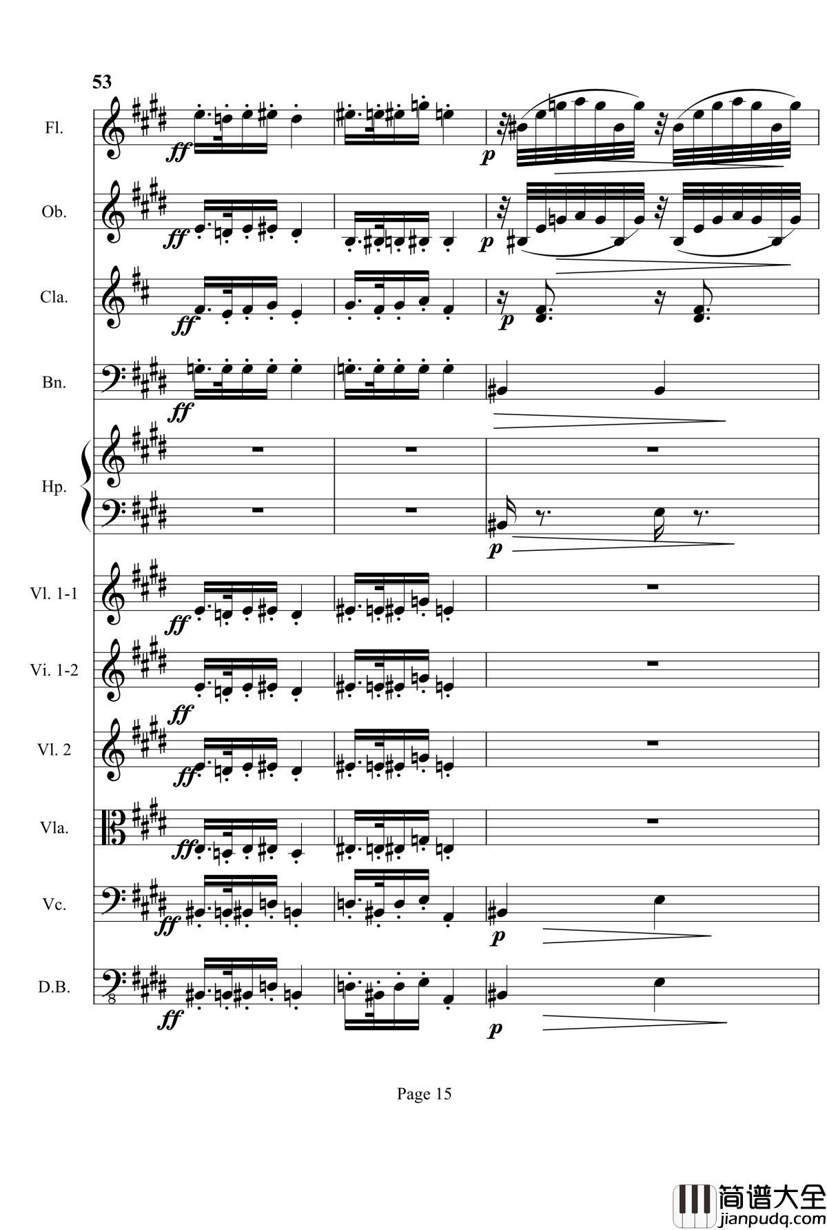 奏鸣曲之交响钢琴谱_第3首_Ⅱ_贝多芬_beethoven