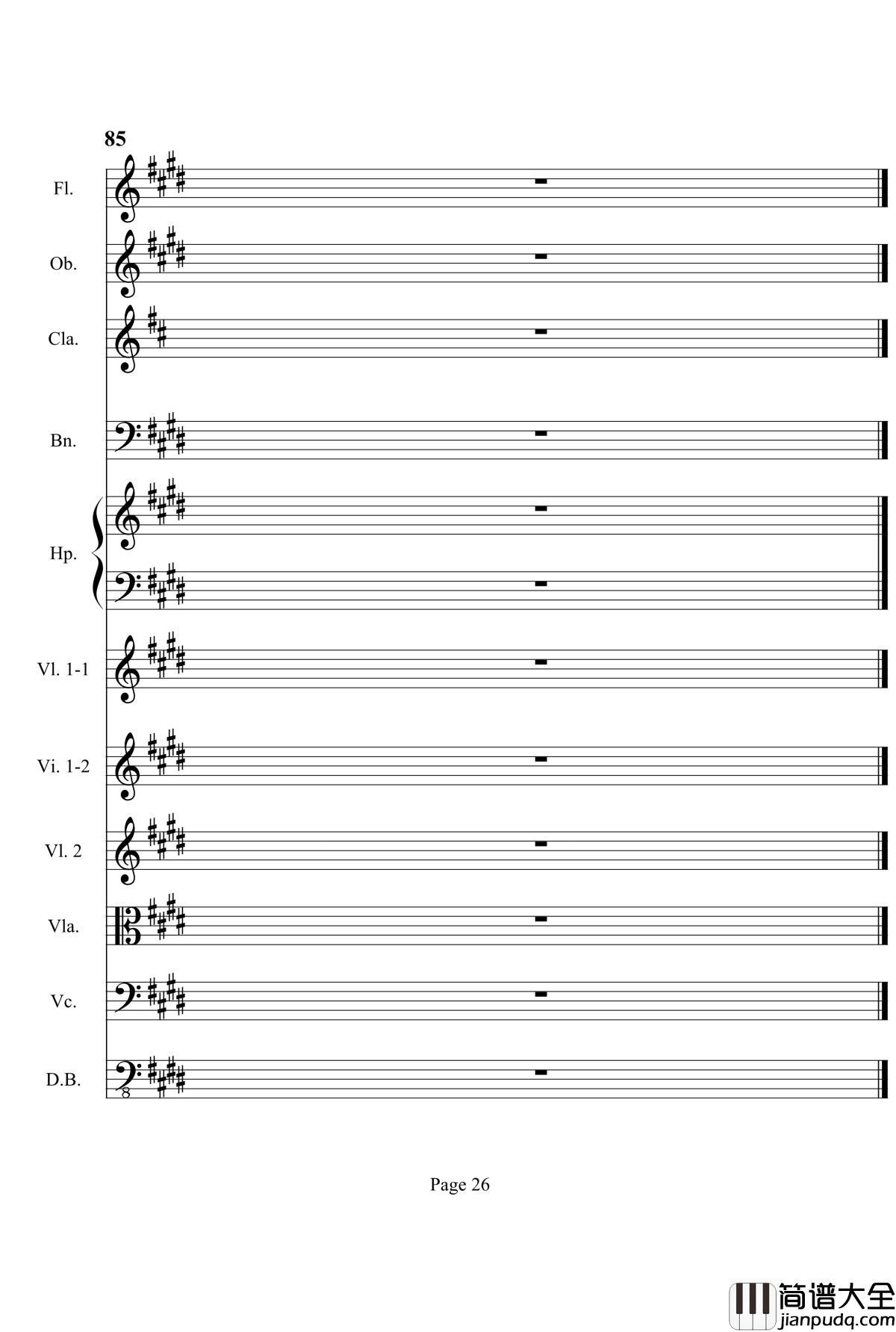 奏鸣曲之交响钢琴谱_第3首_Ⅱ_贝多芬_beethoven