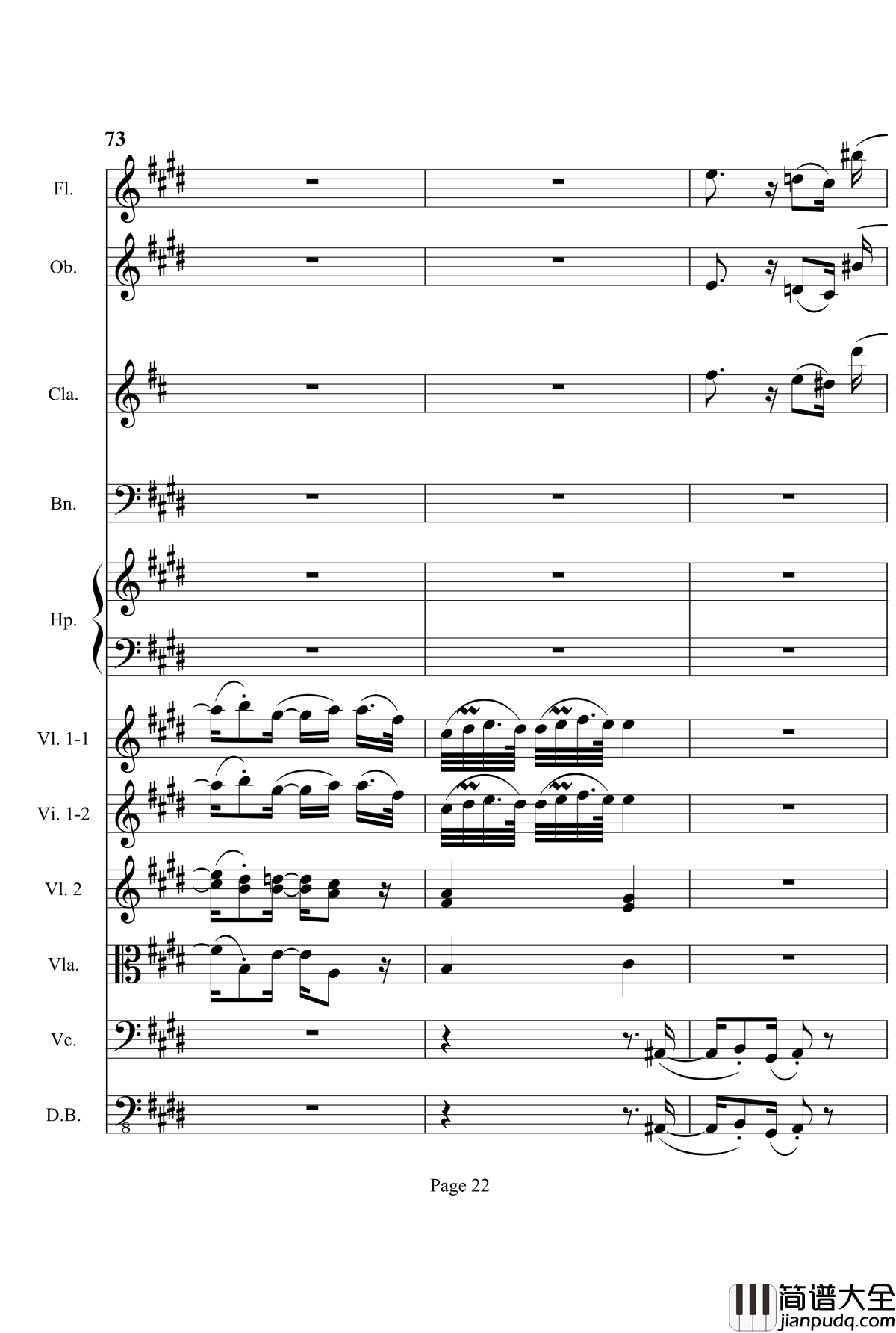 奏鸣曲之交响钢琴谱_第3首_Ⅱ_贝多芬_beethoven