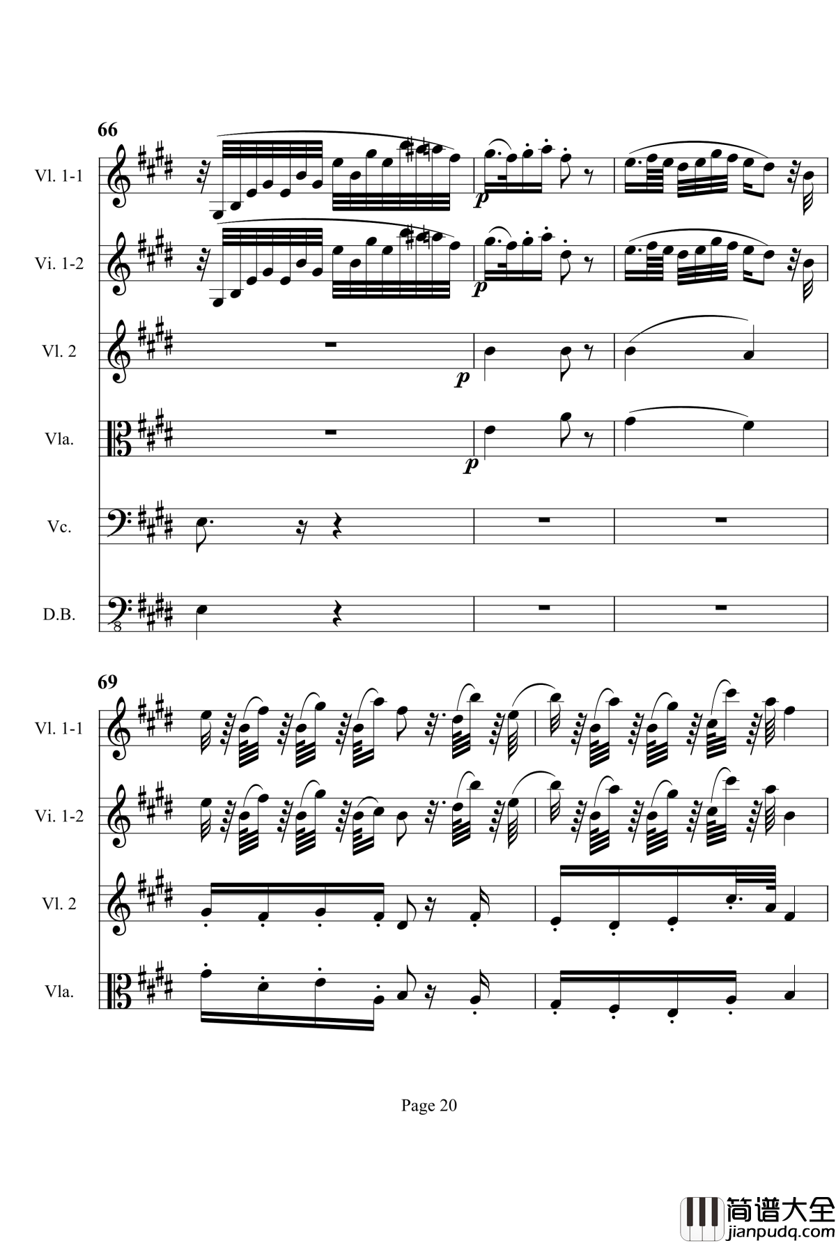 奏鸣曲之交响钢琴谱_第3首_Ⅱ_贝多芬_beethoven