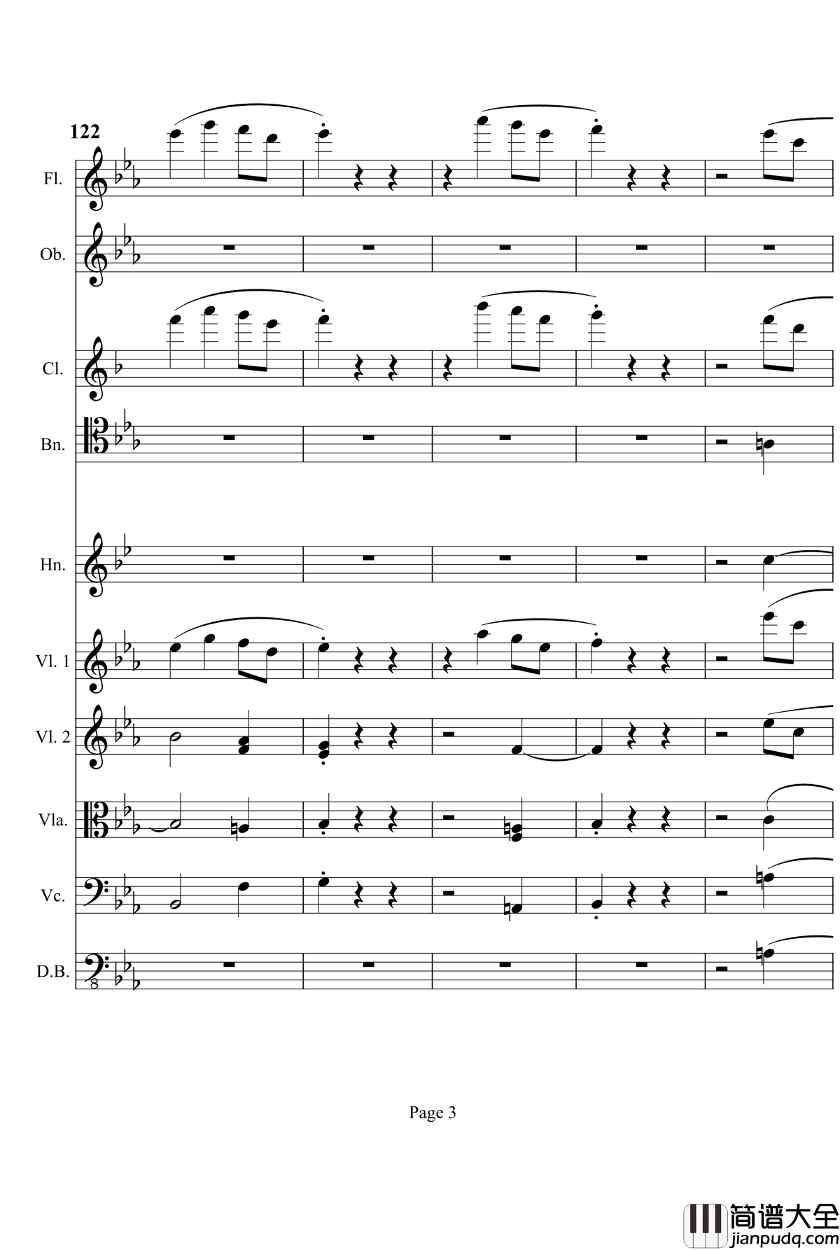 奏鸣曲之交响钢琴谱_第4首_Ⅲ_贝多芬_beethoven