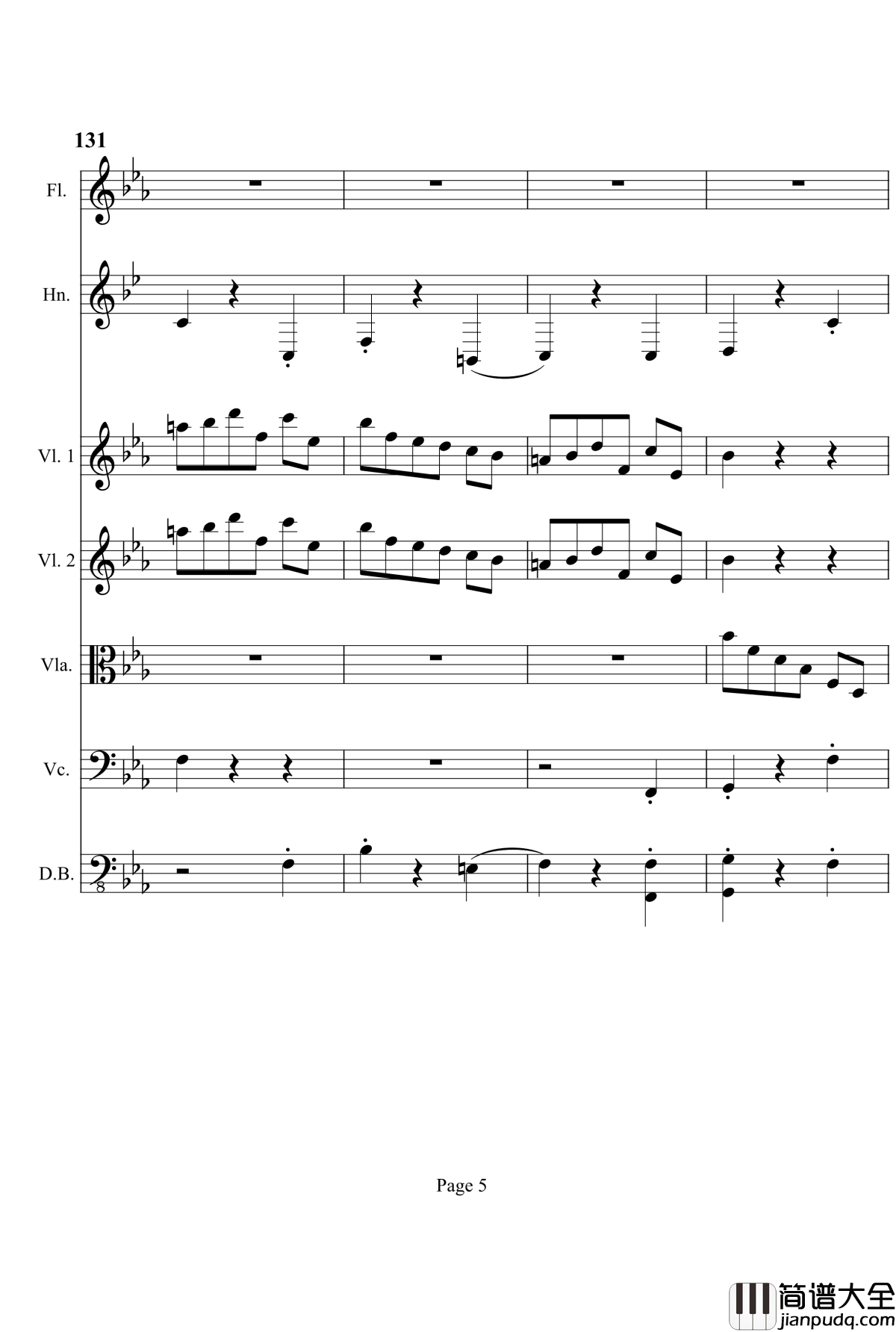 奏鸣曲之交响钢琴谱_第4首_Ⅲ_贝多芬_beethoven