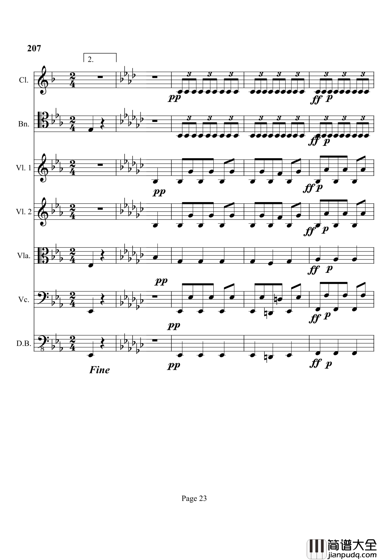 奏鸣曲之交响钢琴谱_第4首_Ⅲ_贝多芬_beethoven