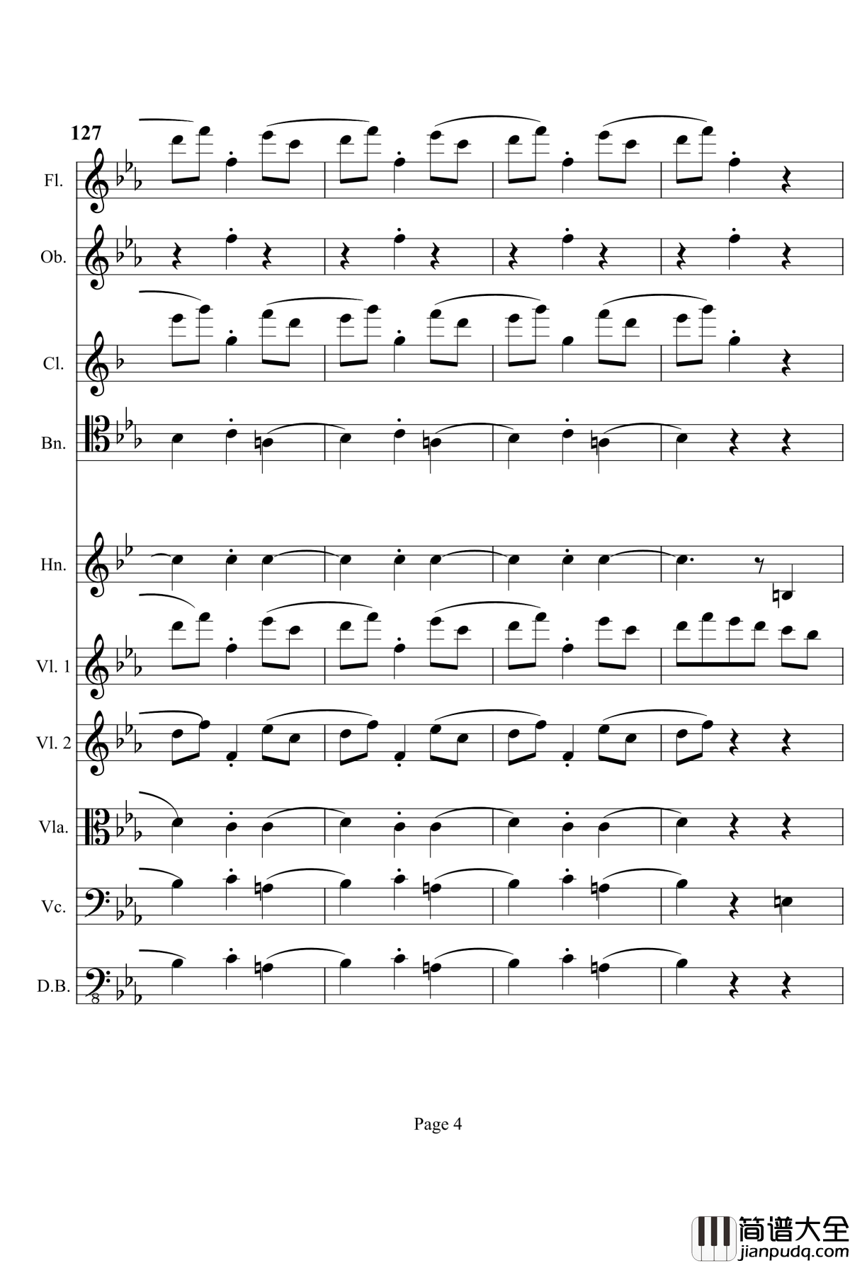 奏鸣曲之交响钢琴谱_第4首_Ⅲ_贝多芬_beethoven