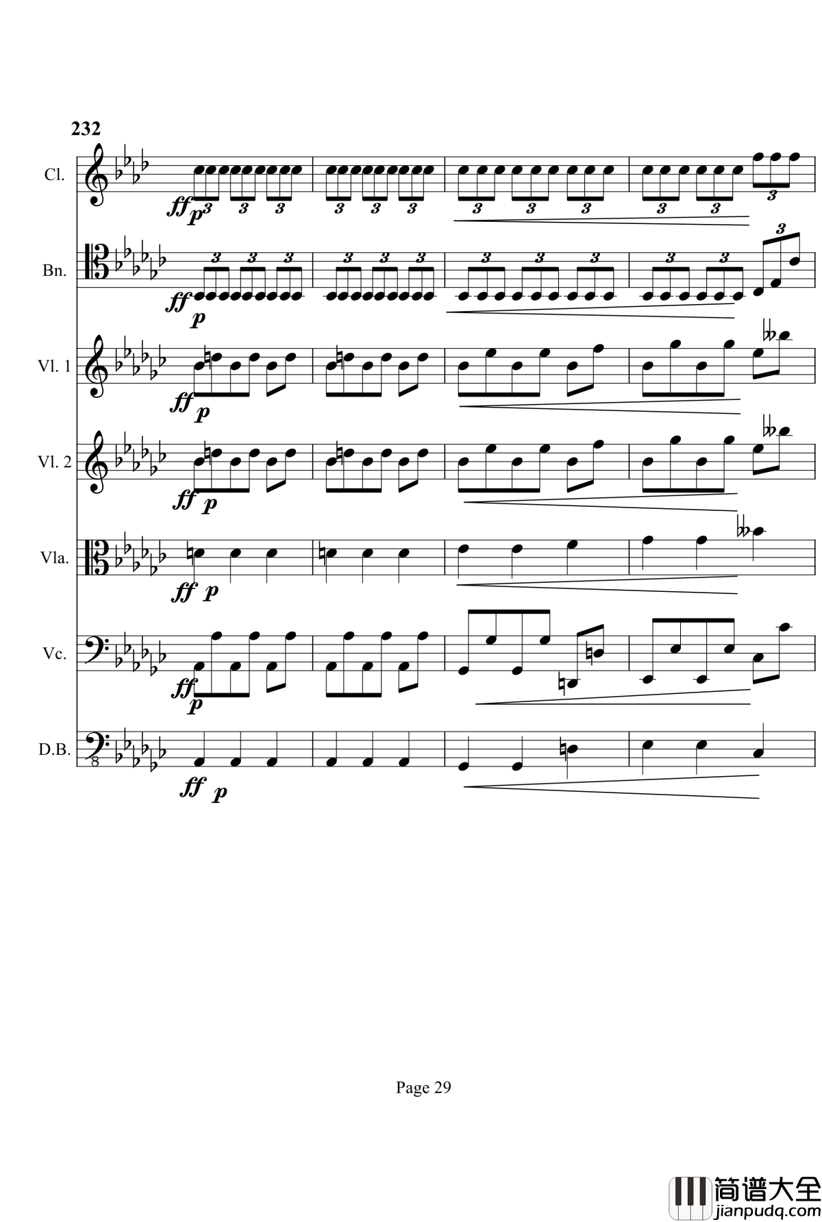 奏鸣曲之交响钢琴谱_第4首_Ⅲ_贝多芬_beethoven