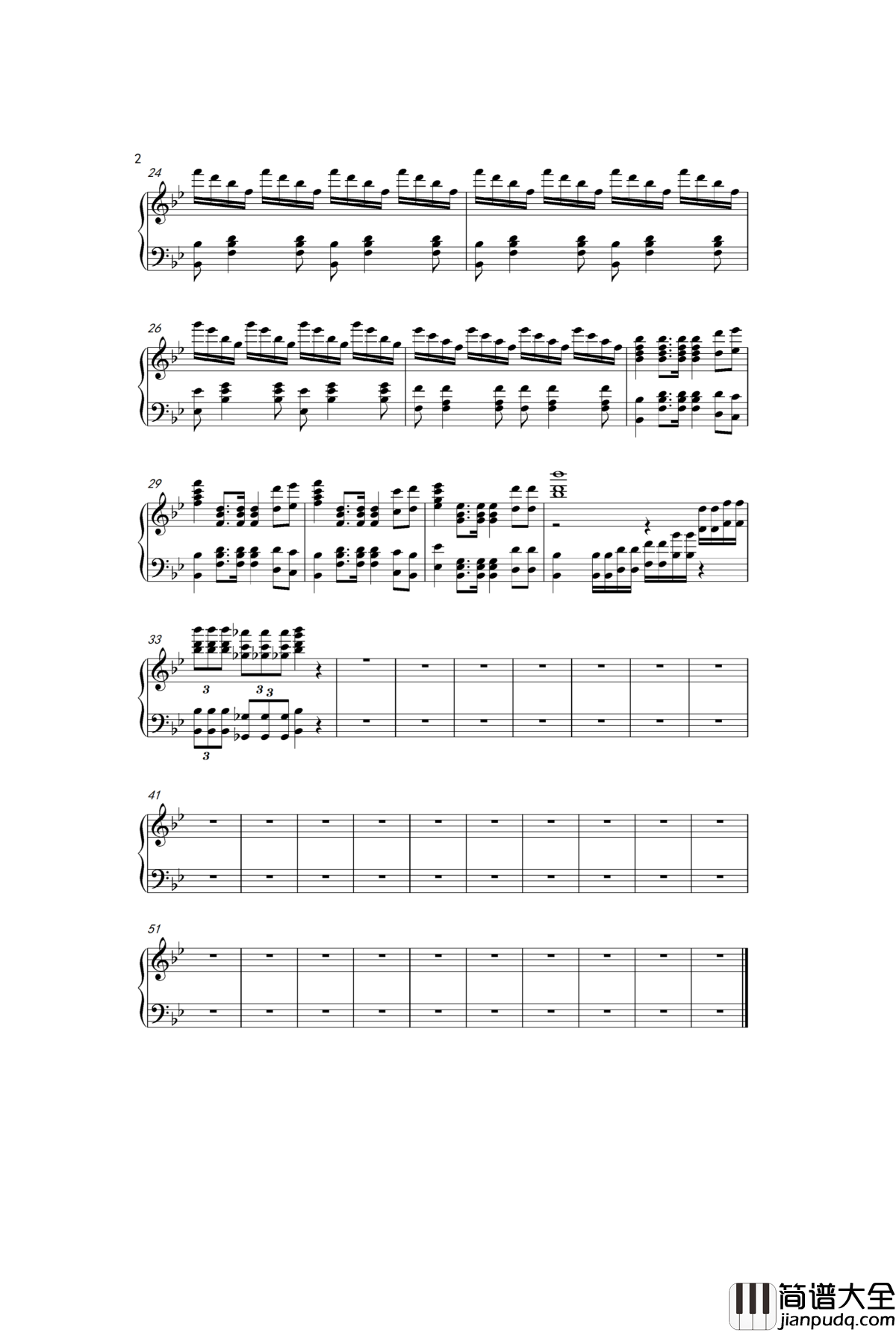 长江之歌_王世光_钢琴谱