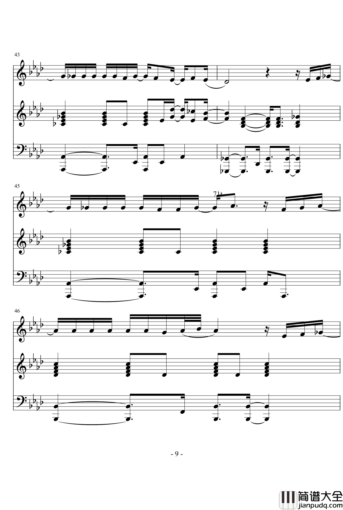 Lost_In_love_钢琴谱__玻璃孩子_金泰妍