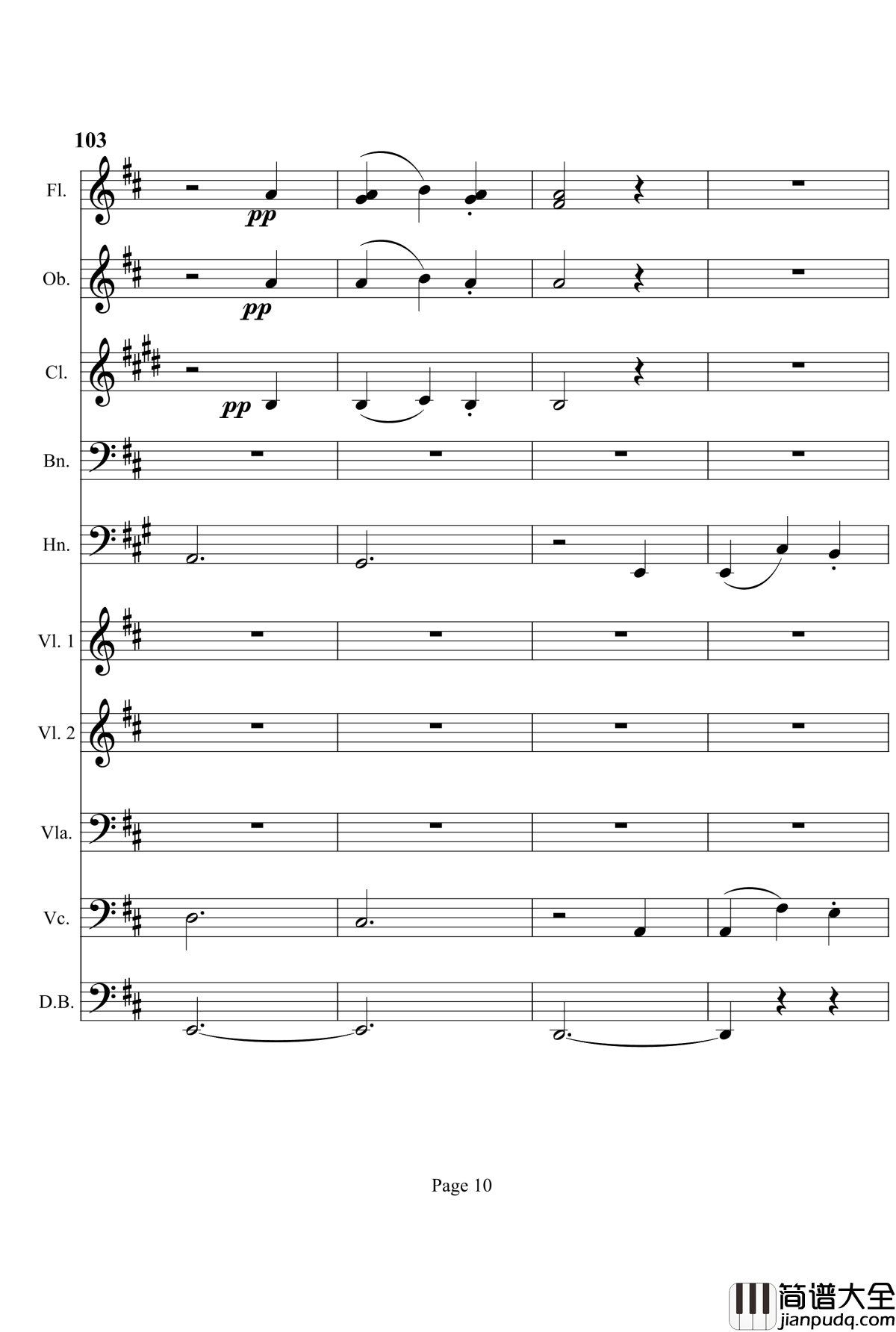 奏鸣曲之交响钢琴谱_第7首_Ⅲ_贝多芬_beethoven