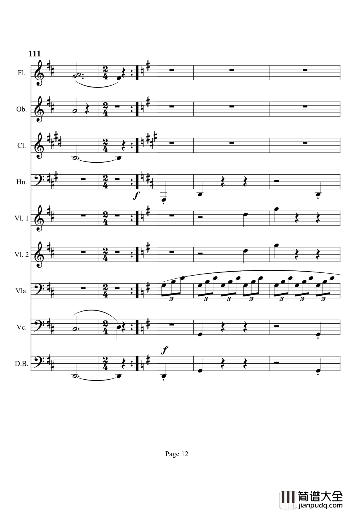 奏鸣曲之交响钢琴谱_第7首_Ⅲ_贝多芬_beethoven