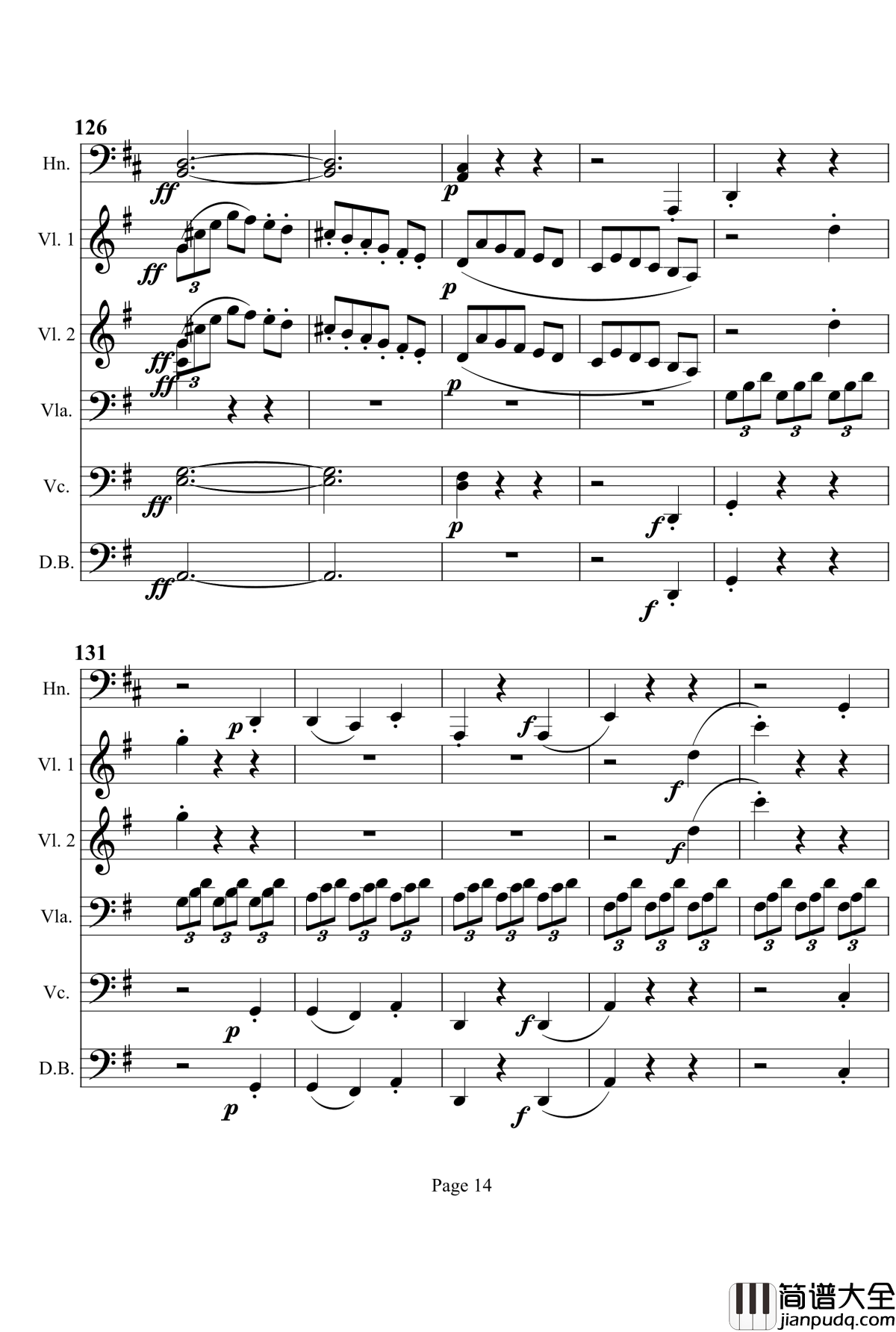 奏鸣曲之交响钢琴谱_第7首_Ⅲ_贝多芬_beethoven