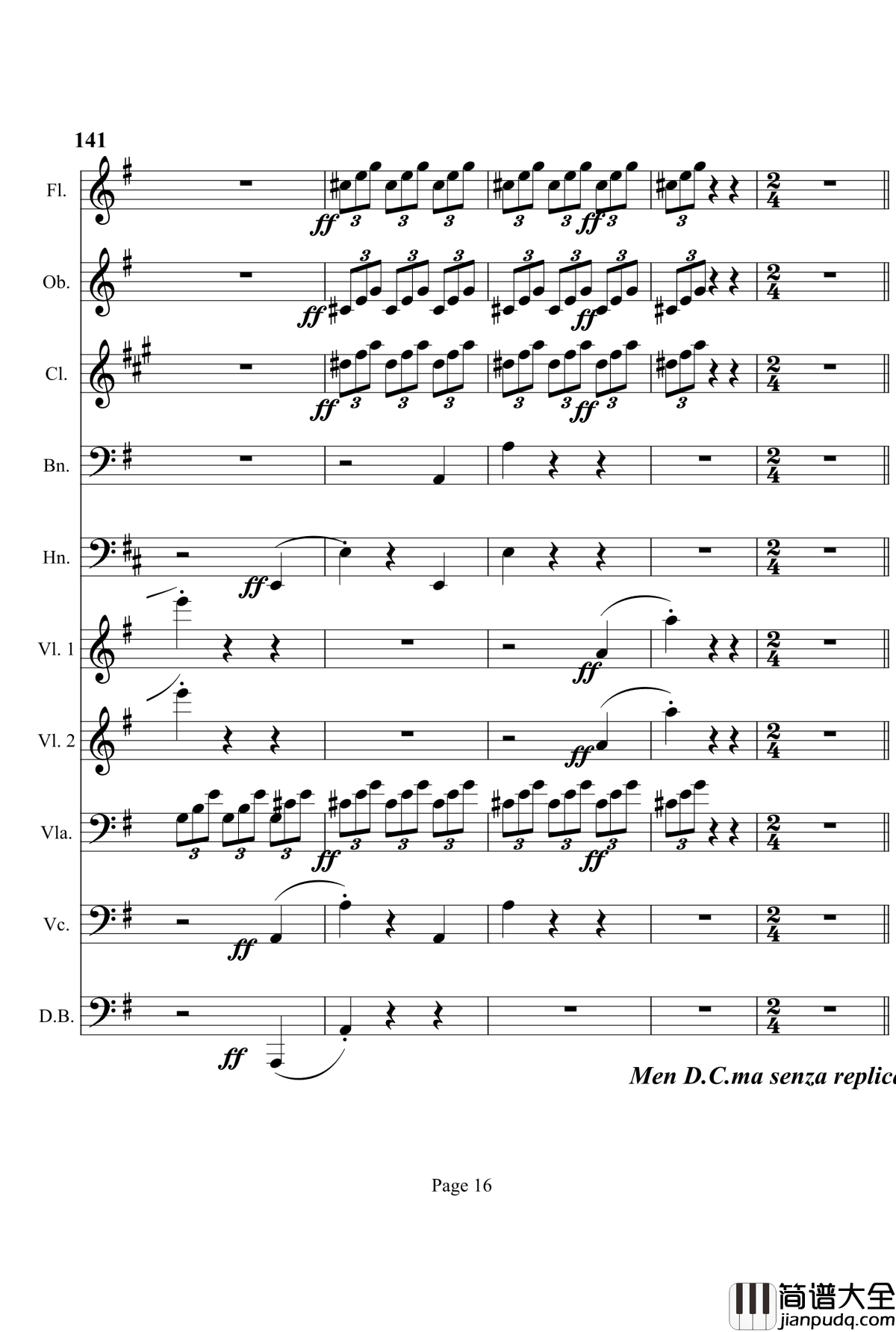 奏鸣曲之交响钢琴谱_第7首_Ⅲ_贝多芬_beethoven