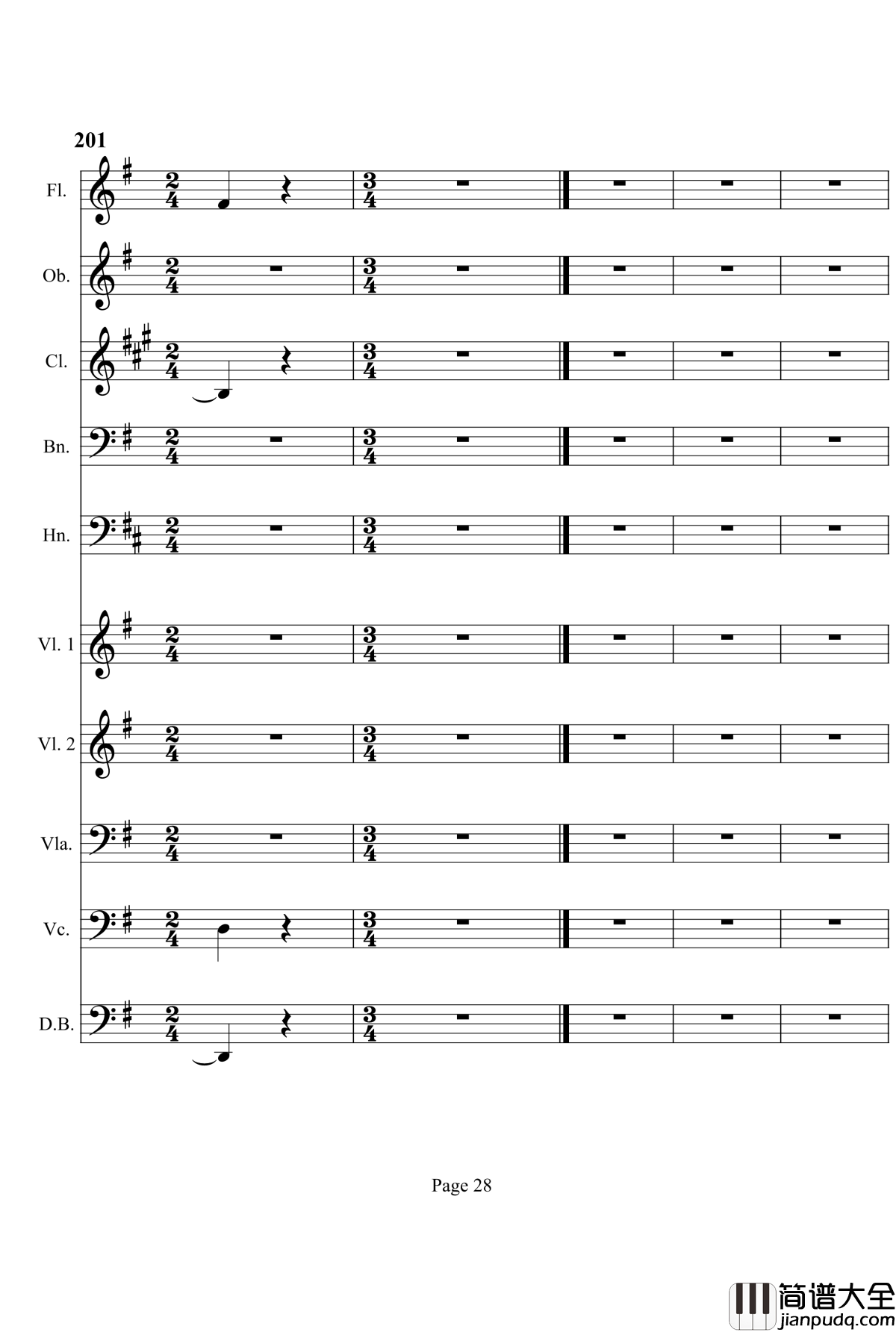 奏鸣曲之交响钢琴谱_第7首_Ⅲ_贝多芬_beethoven