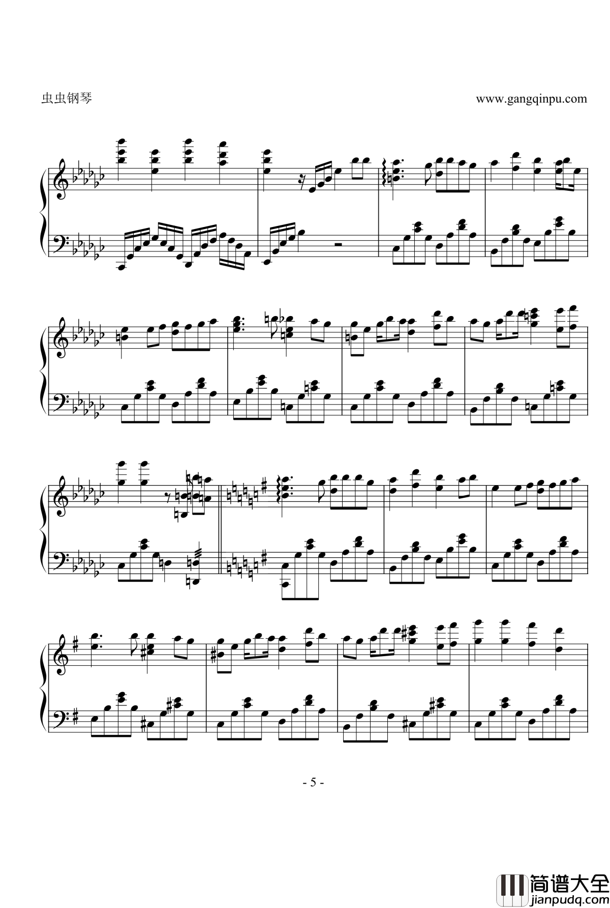 归去来兮钢琴谱_洛天依