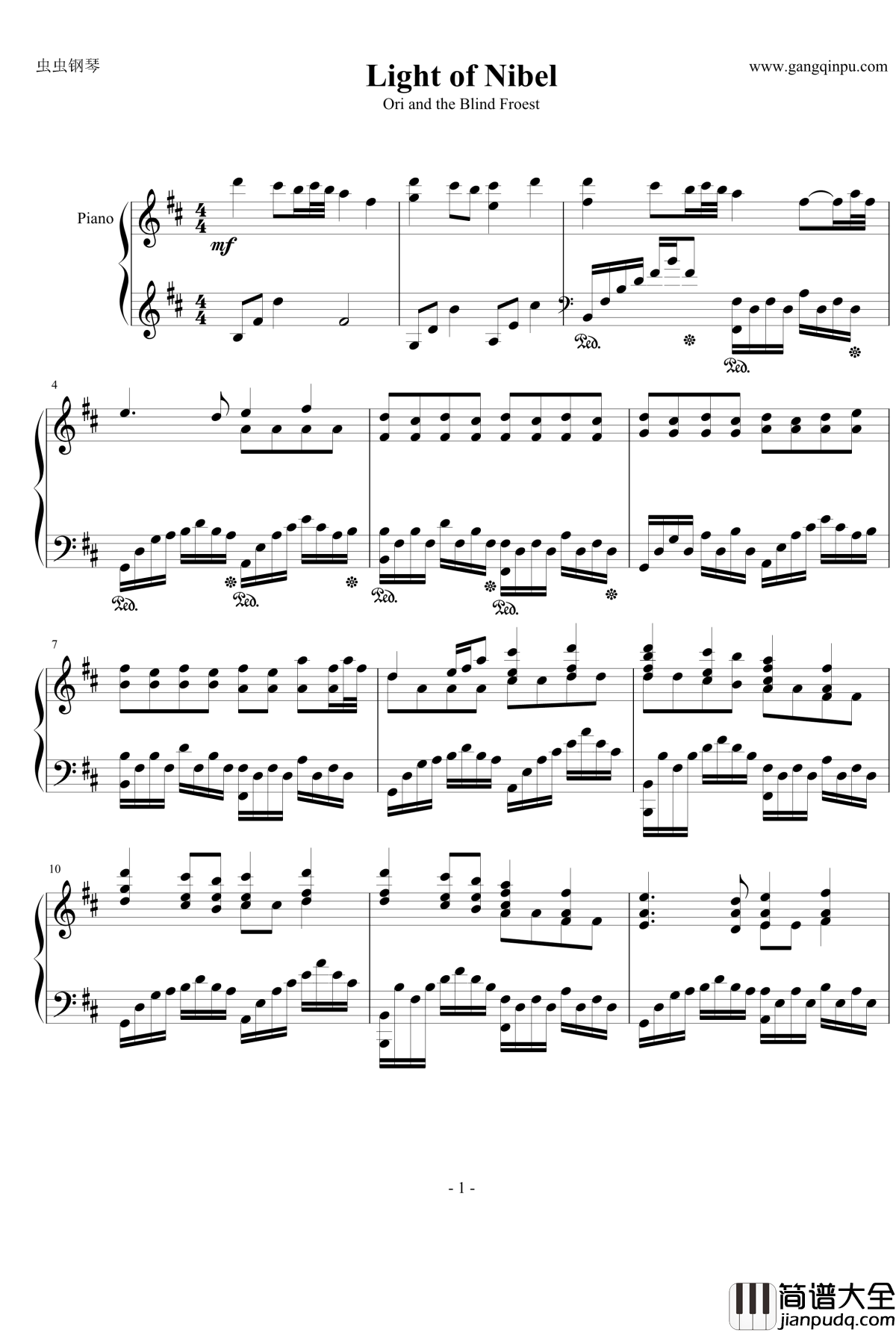 Light_of_Nibel钢琴谱_Ori_and_the_Blind_Forest
