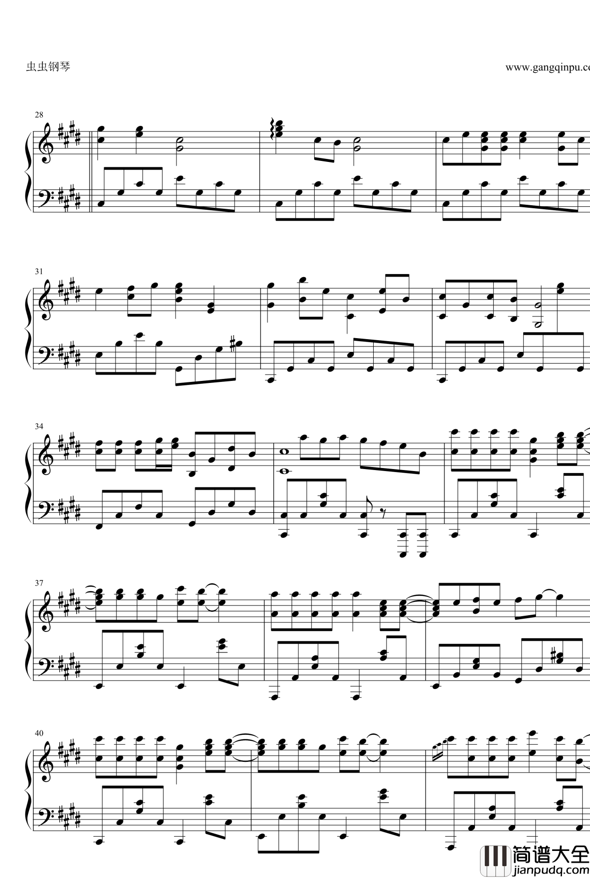 白龙马钢琴谱_西游记后传