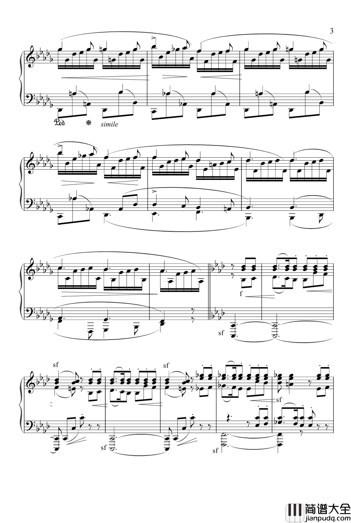 Aufschwung钢琴谱_舒曼幻想曲集_Op.12_冲动