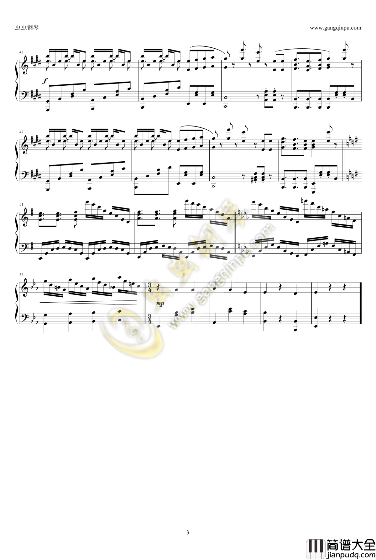 珈百璃的堕落钢琴谱_OP_ガヴリールドロップキック