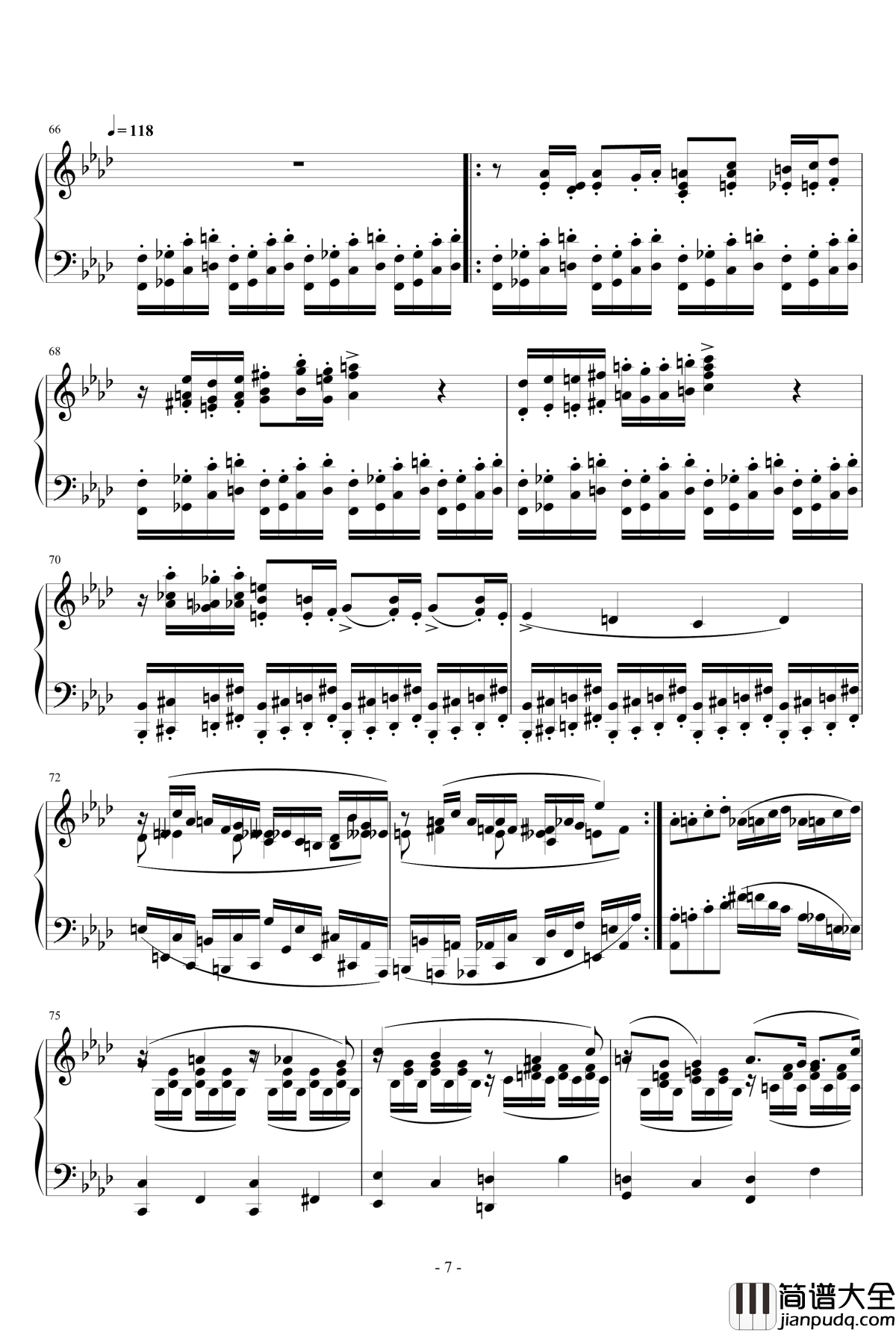 小温狂想曲2.7钢琴谱_一个球