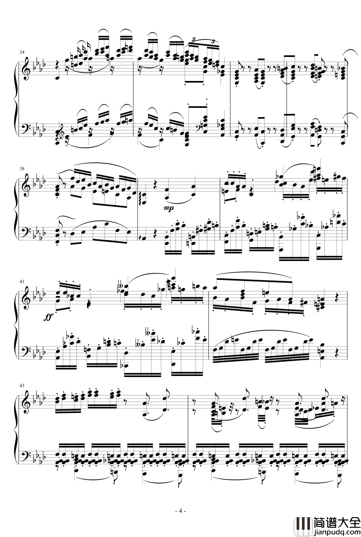 小温狂想曲2.7钢琴谱_一个球