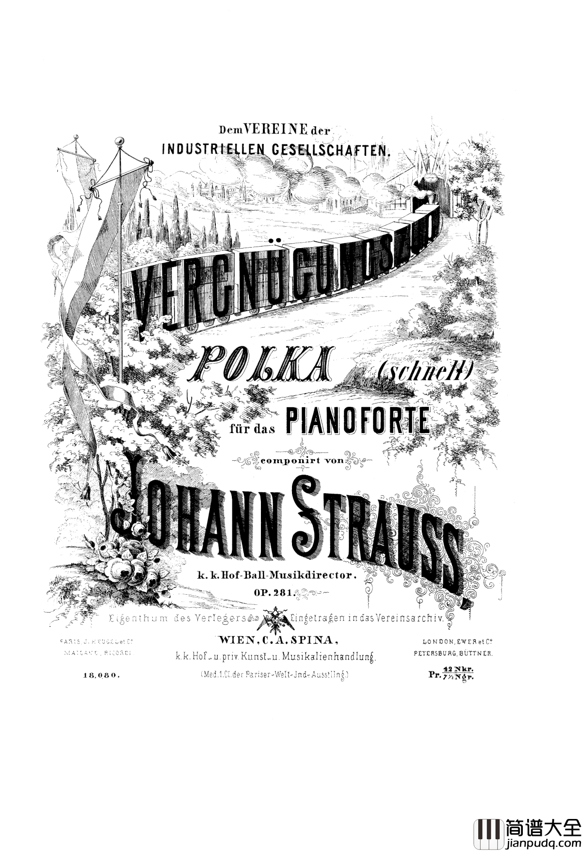 小约翰_斯特劳斯___游览列车快速波尔卡_____Op.281_约翰·斯特劳斯_钢琴谱