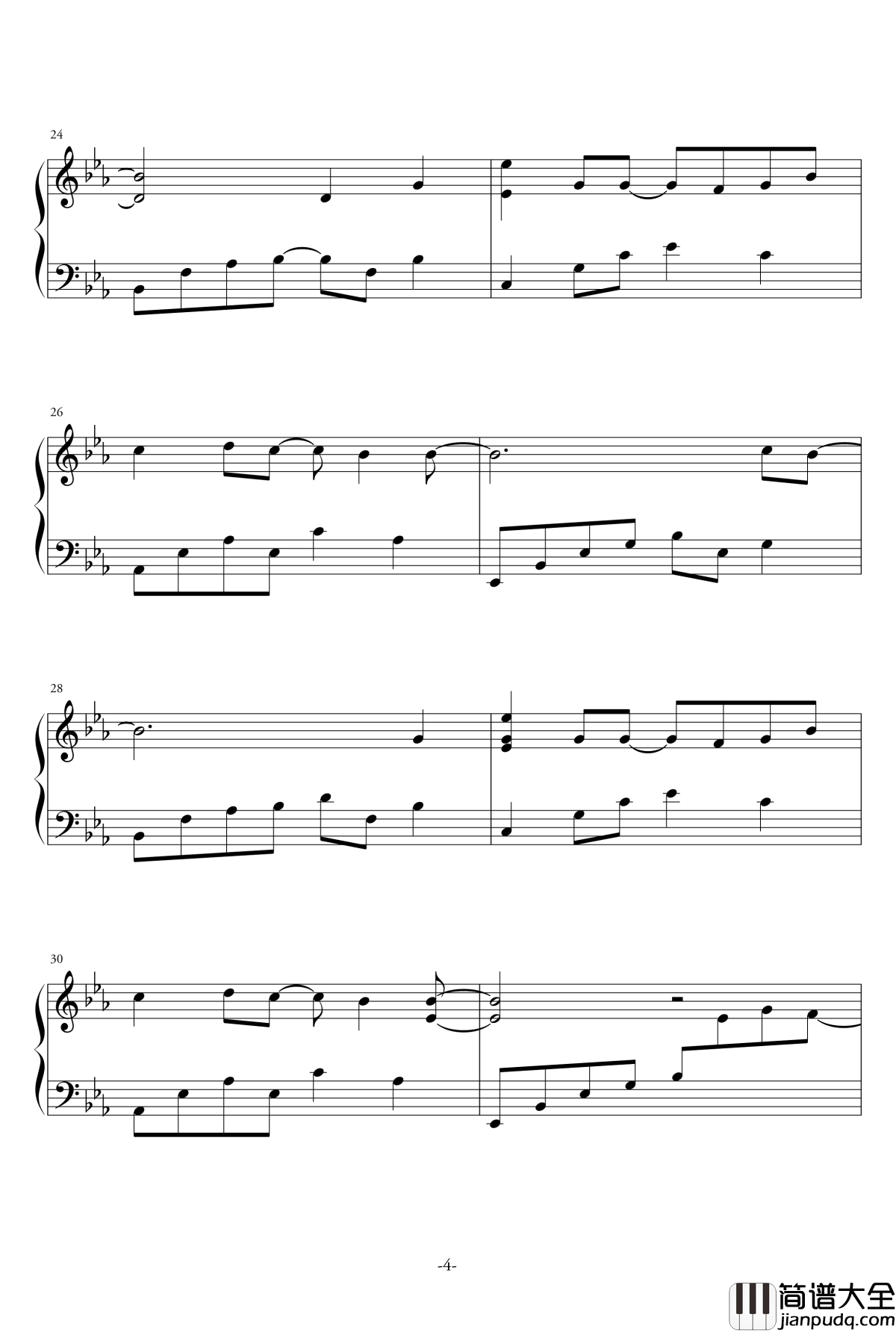 Stay_with_Me钢琴谱_孤单又灿烂的神_鬼怪