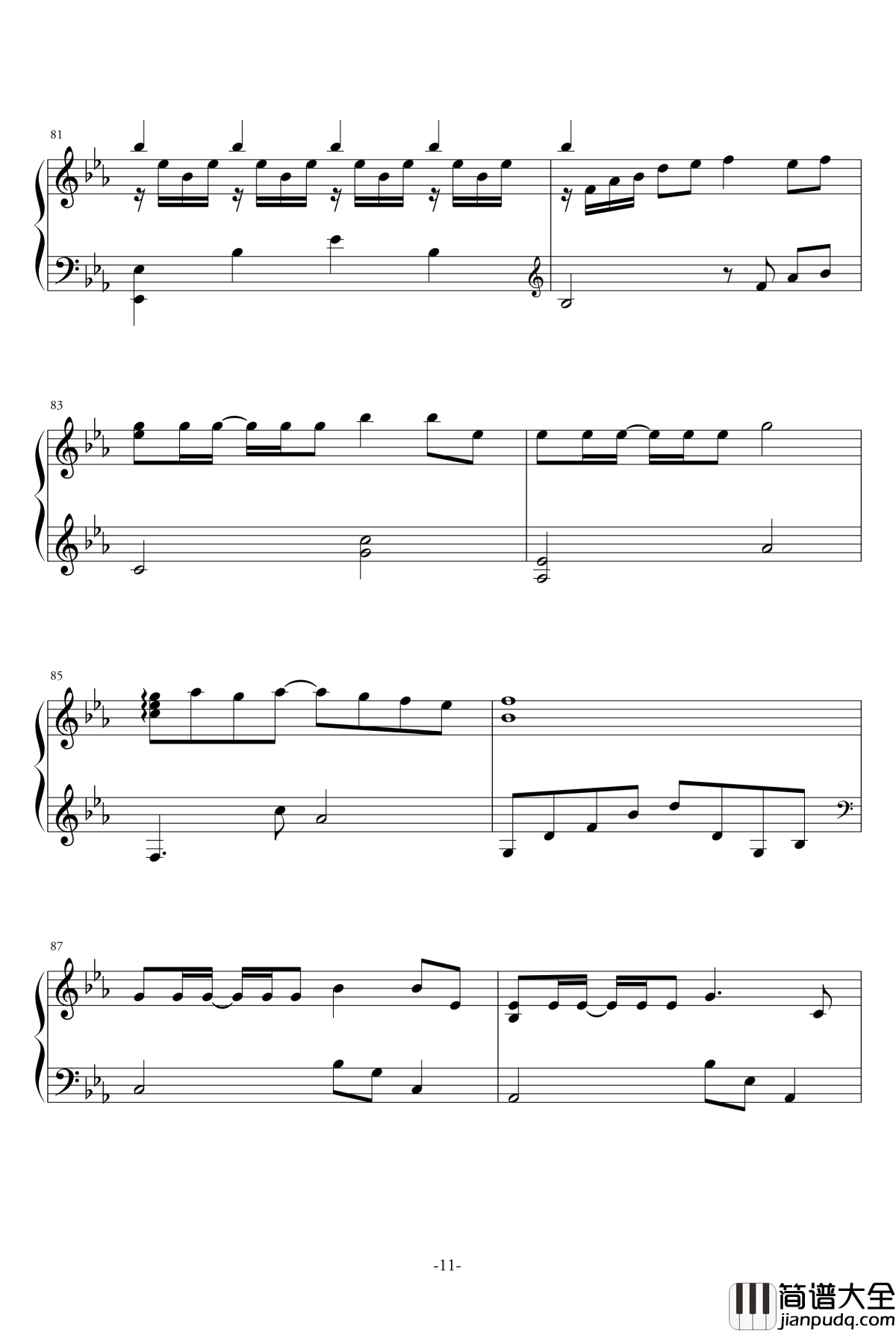 Stay_with_Me钢琴谱_孤单又灿烂的神_鬼怪