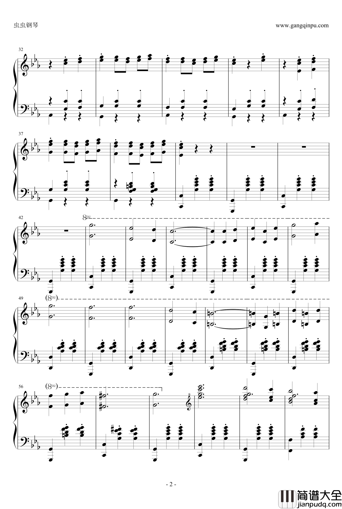 第二圆舞曲钢琴谱_肖斯塔科维奇