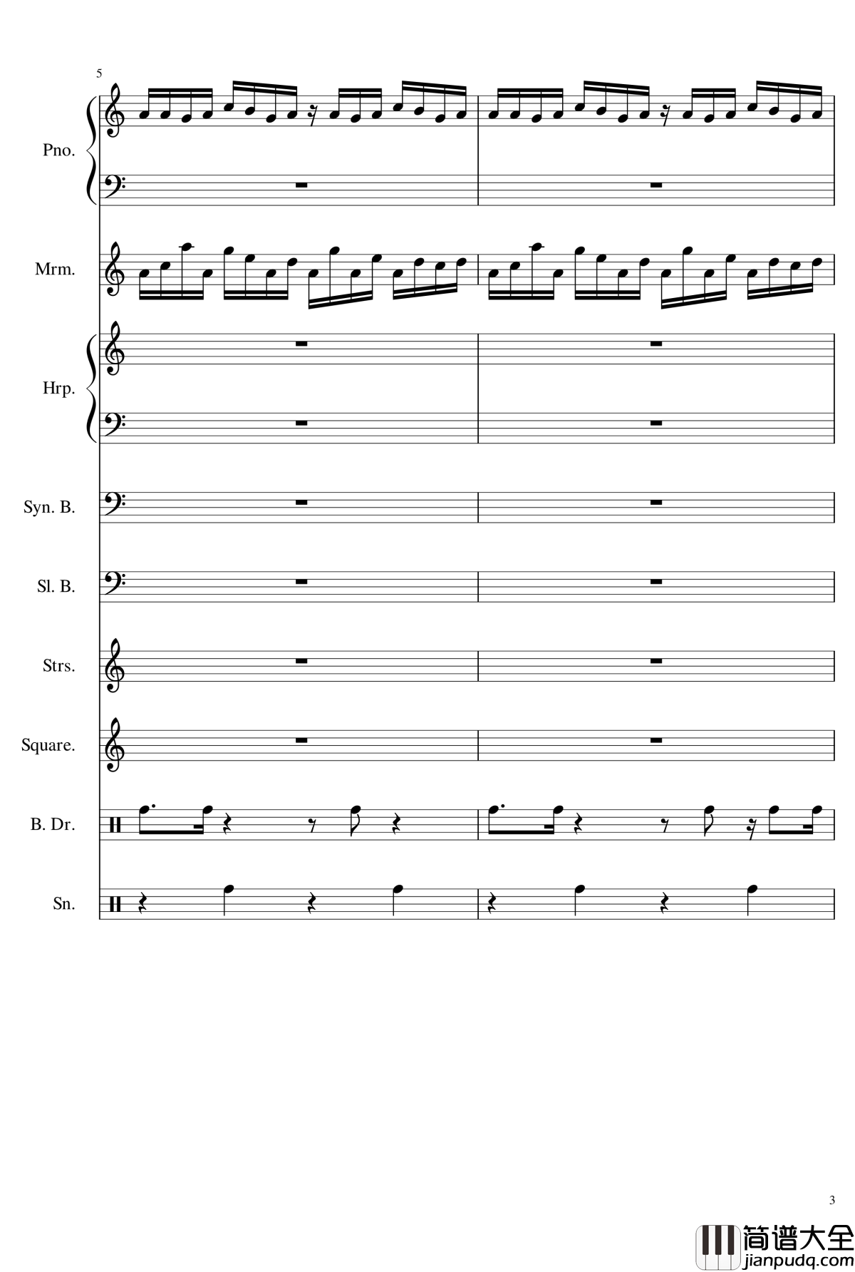 植物大战僵尸传送带钢琴谱_植物大战僵尸