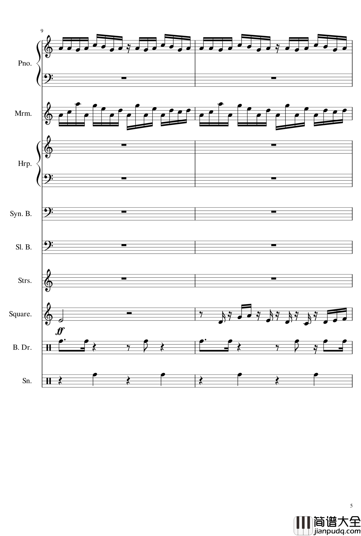 植物大战僵尸传送带钢琴谱_植物大战僵尸