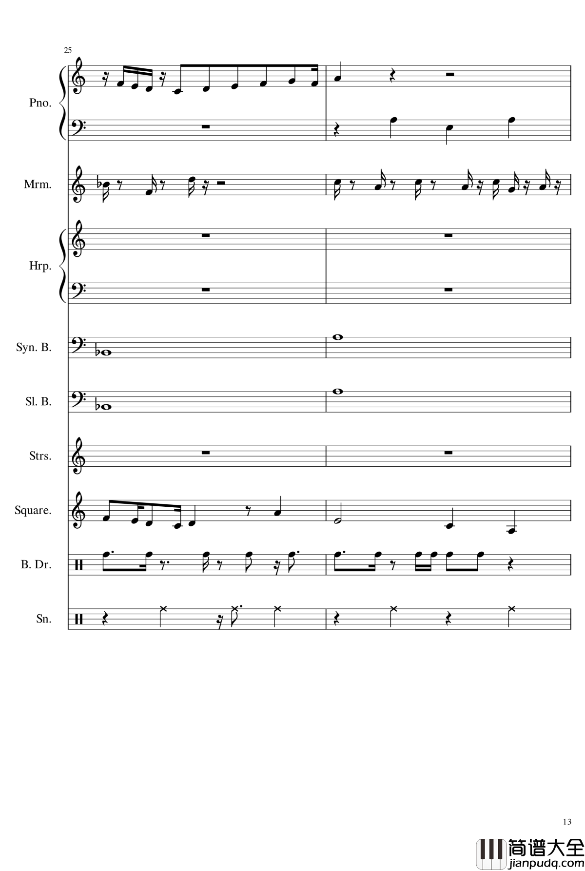 植物大战僵尸传送带钢琴谱_植物大战僵尸