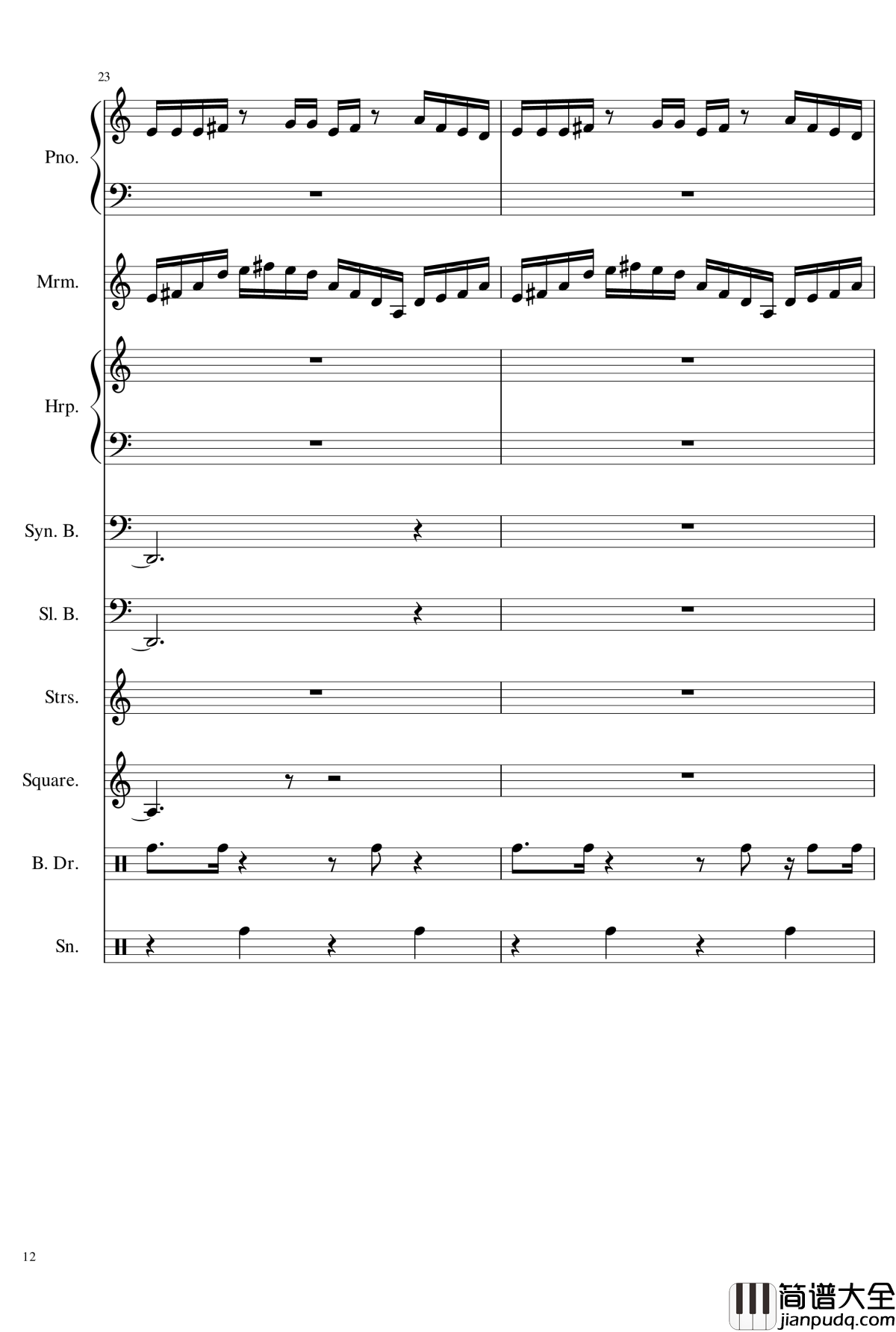 植物大战僵尸传送带钢琴谱_植物大战僵尸