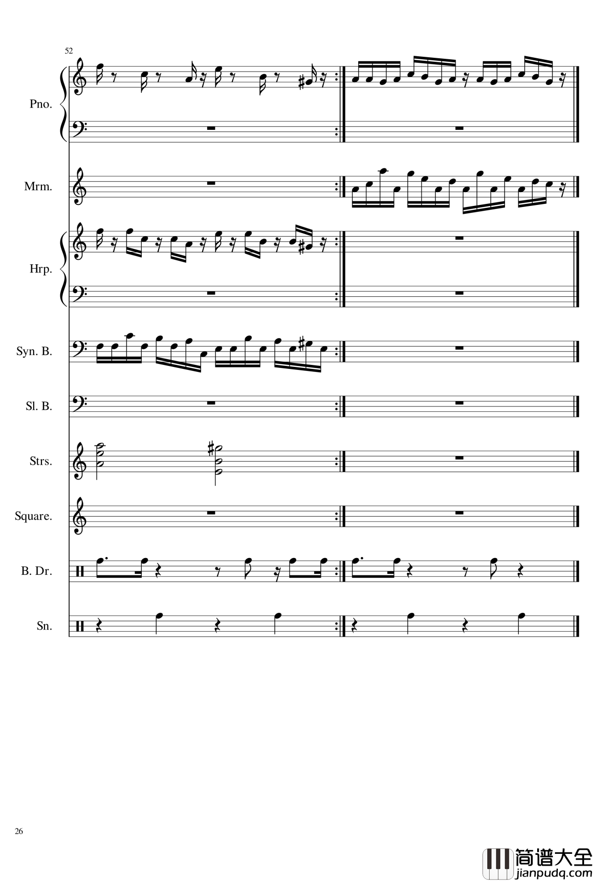 植物大战僵尸传送带钢琴谱_植物大战僵尸