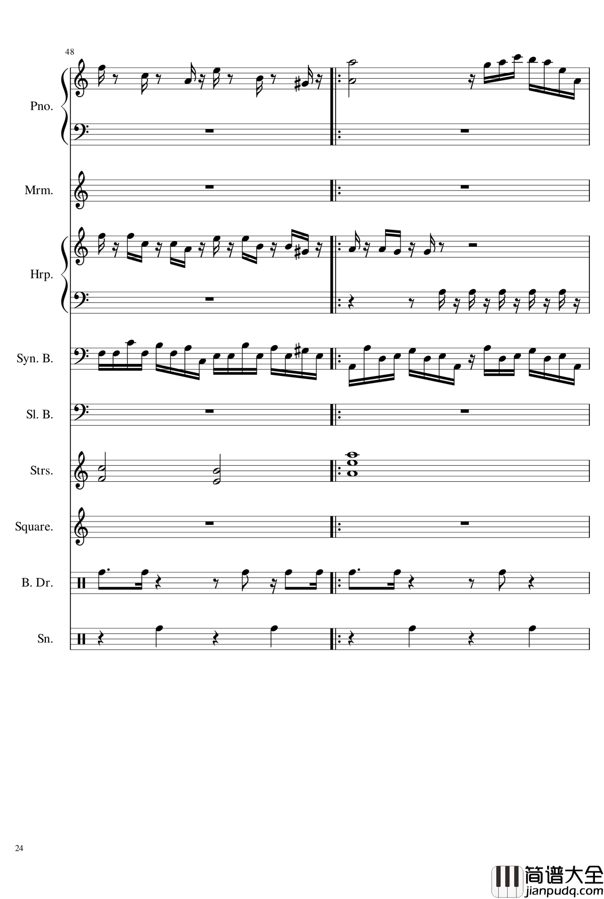 植物大战僵尸传送带钢琴谱_植物大战僵尸