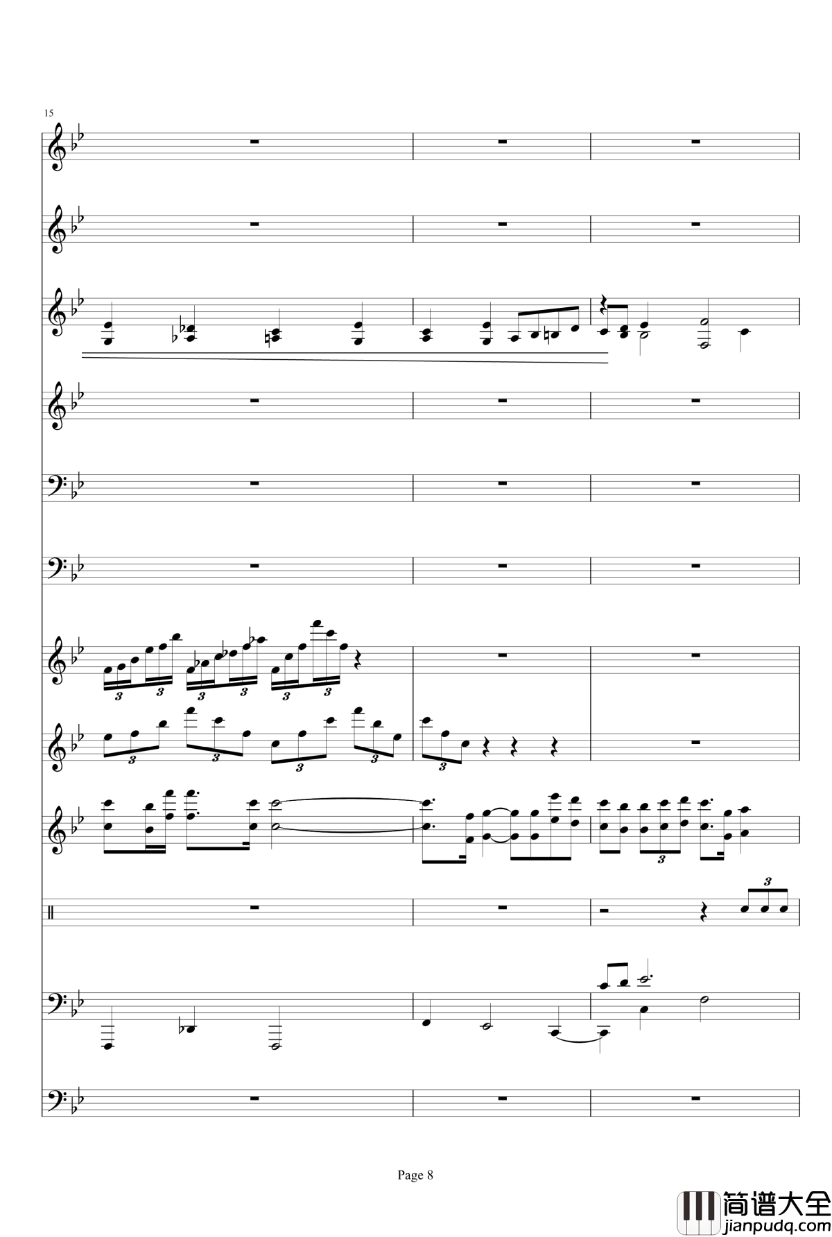 _星球大战主题音乐钢琴谱_Duel_of_the_Fates_威廉姆斯