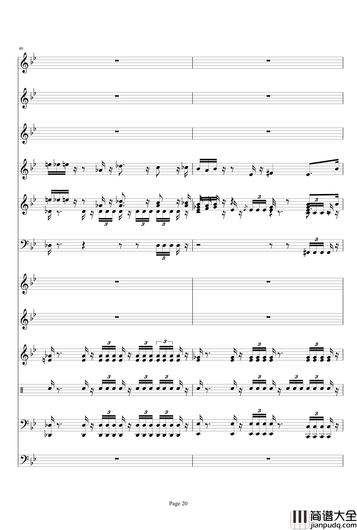 _星球大战主题音乐钢琴谱_Duel_of_the_Fates_威廉姆斯