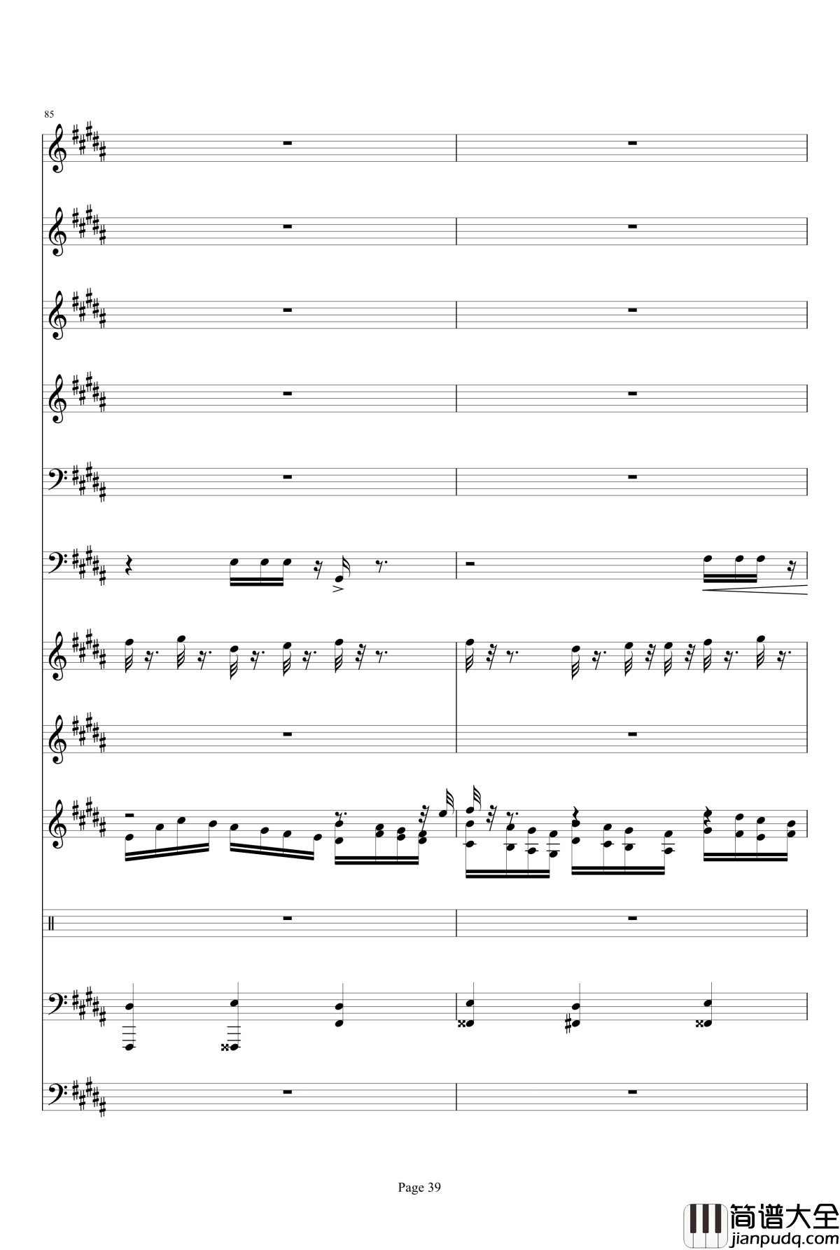 _星球大战主题音乐钢琴谱_Duel_of_the_Fates_威廉姆斯