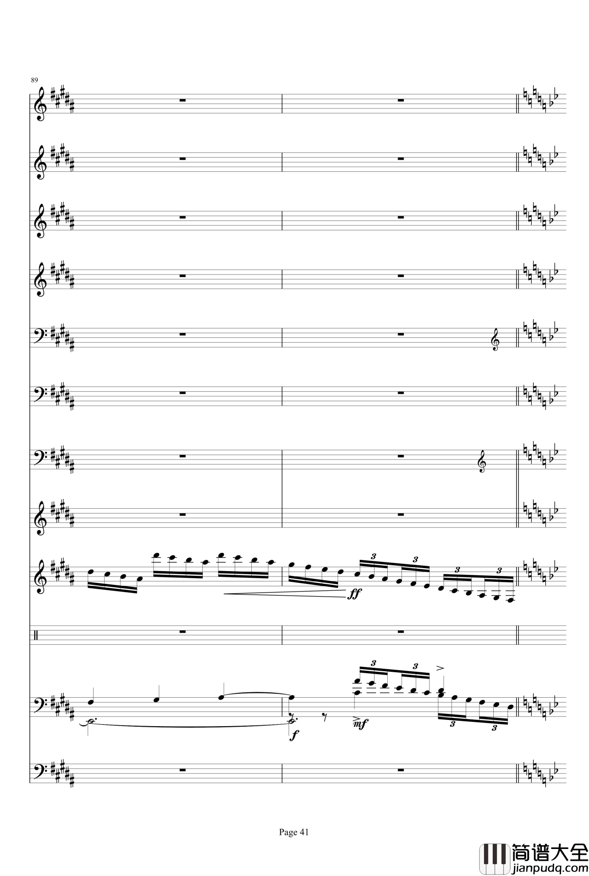 _星球大战主题音乐钢琴谱_Duel_of_the_Fates_威廉姆斯