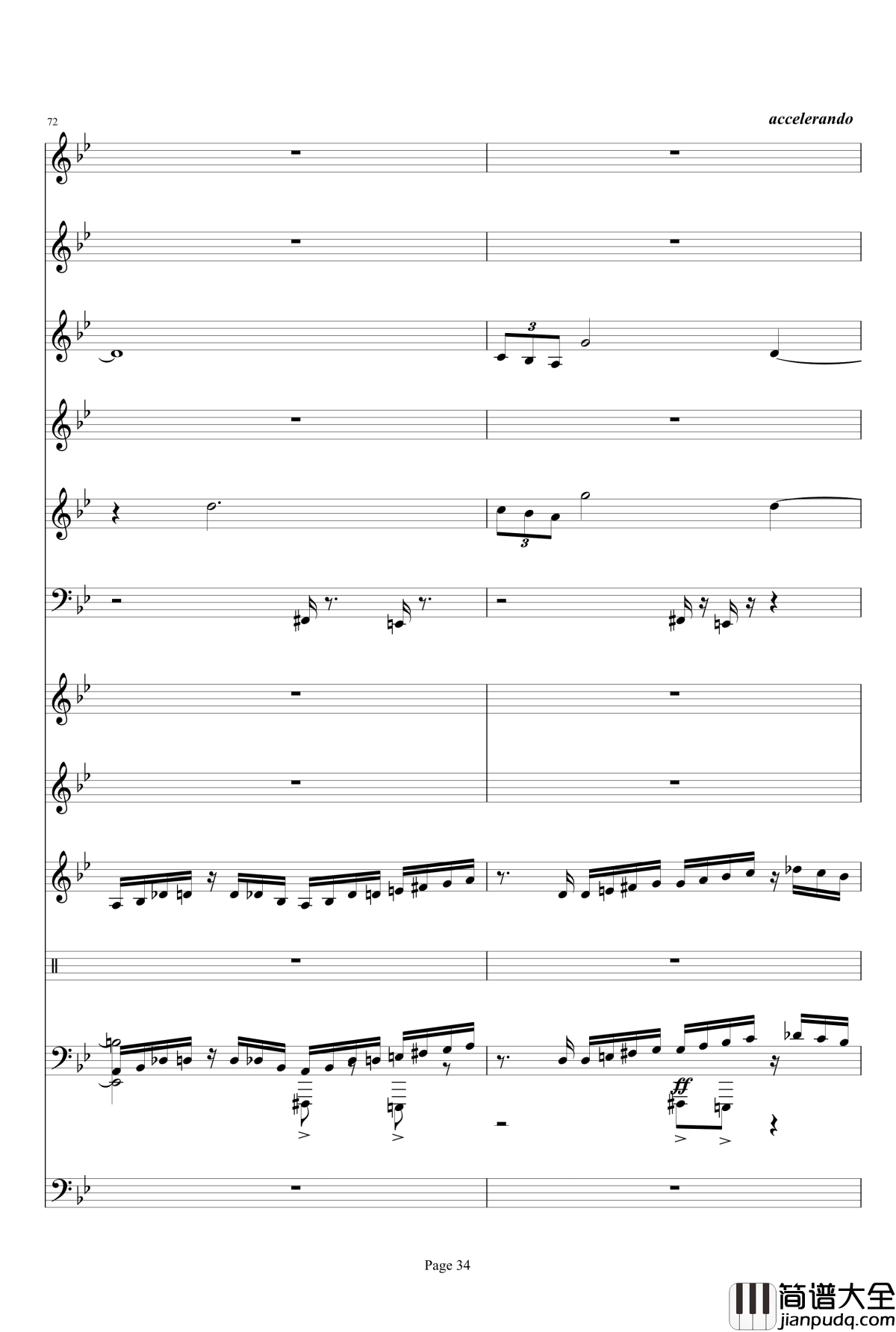 _星球大战主题音乐钢琴谱_Duel_of_the_Fates_威廉姆斯