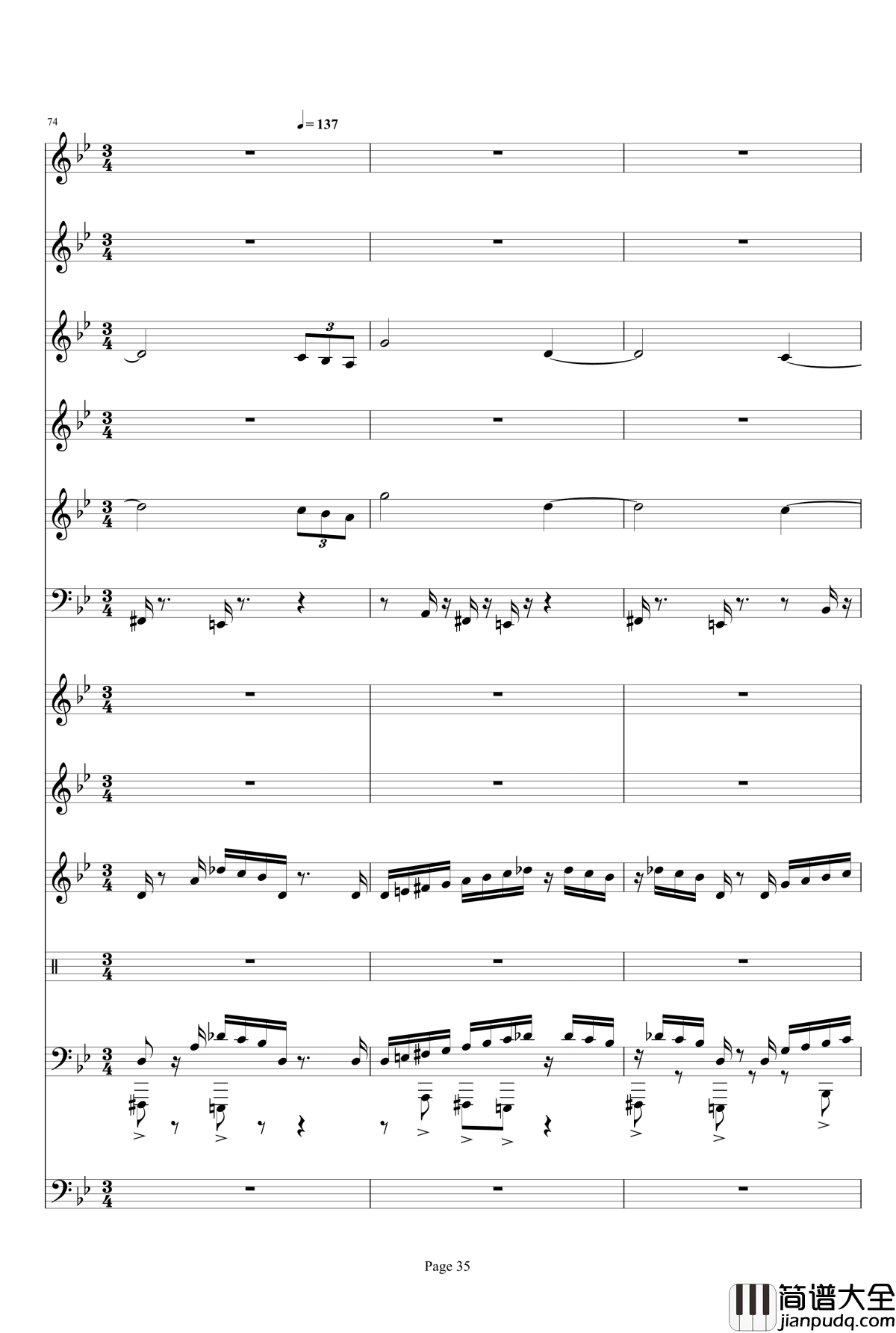 _星球大战主题音乐钢琴谱_Duel_of_the_Fates_威廉姆斯