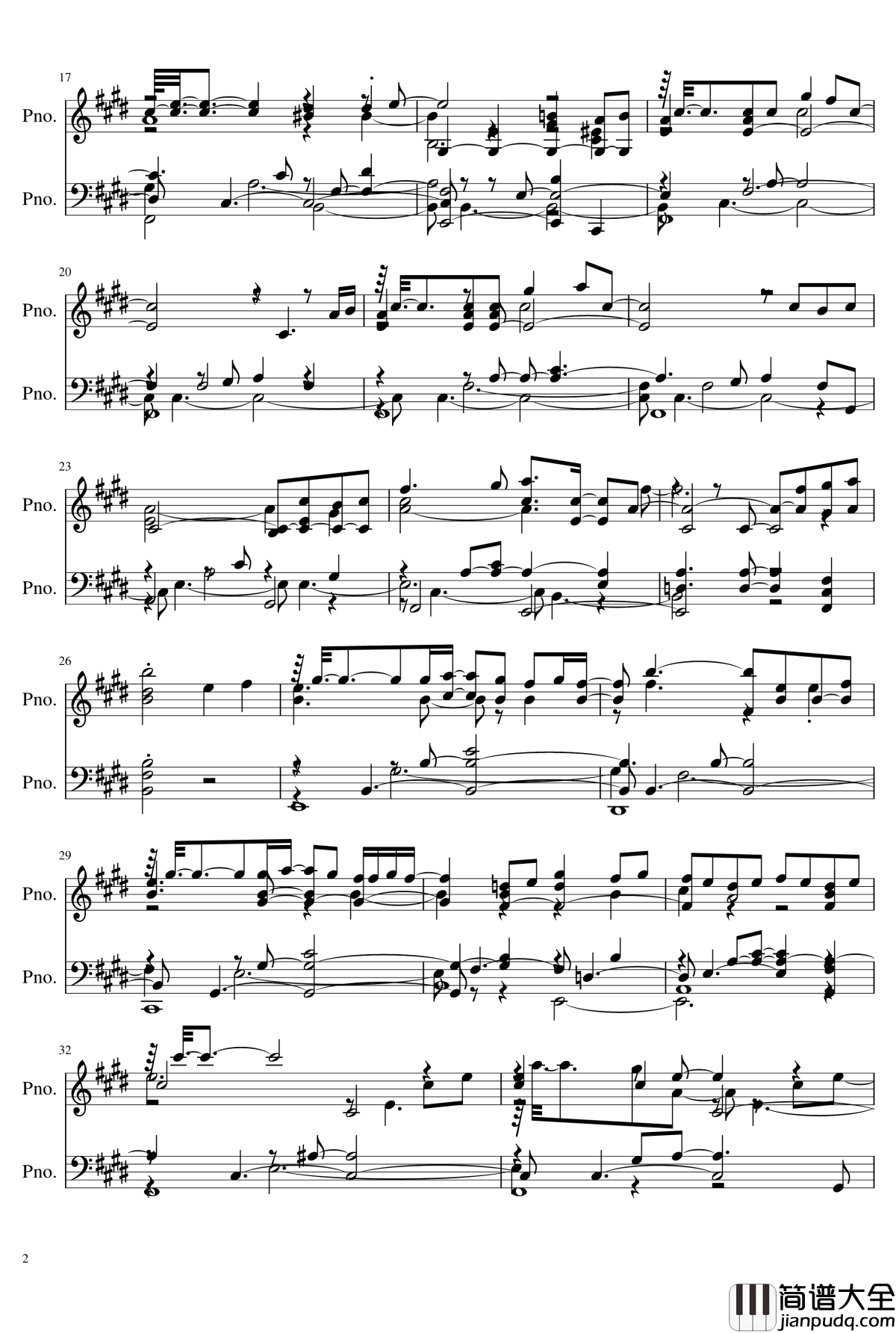 White_Album2_OST钢琴谱___心はいつもあなたのそばに_白色相簿2