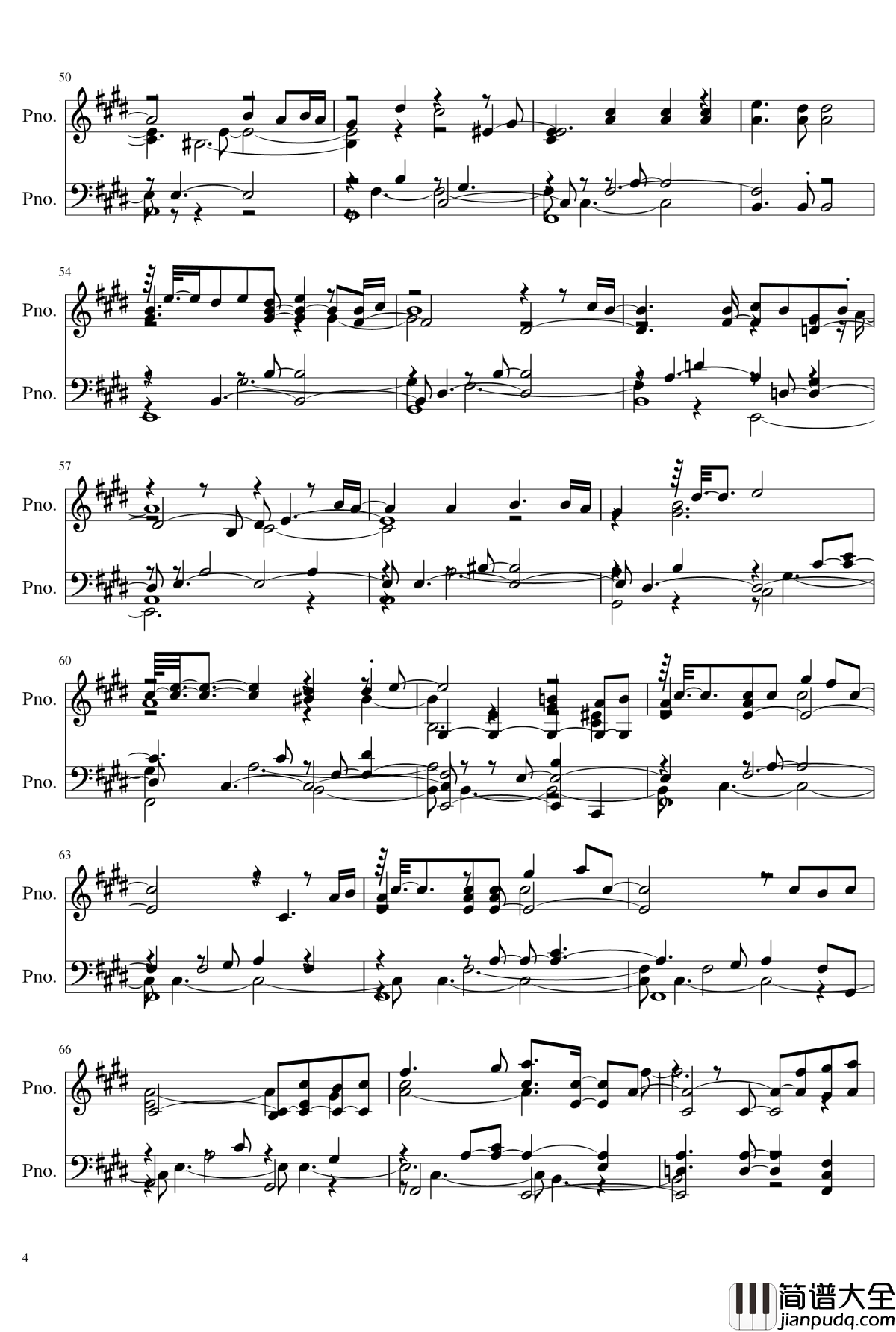 White_Album2_OST钢琴谱___心はいつもあなたのそばに_白色相簿2